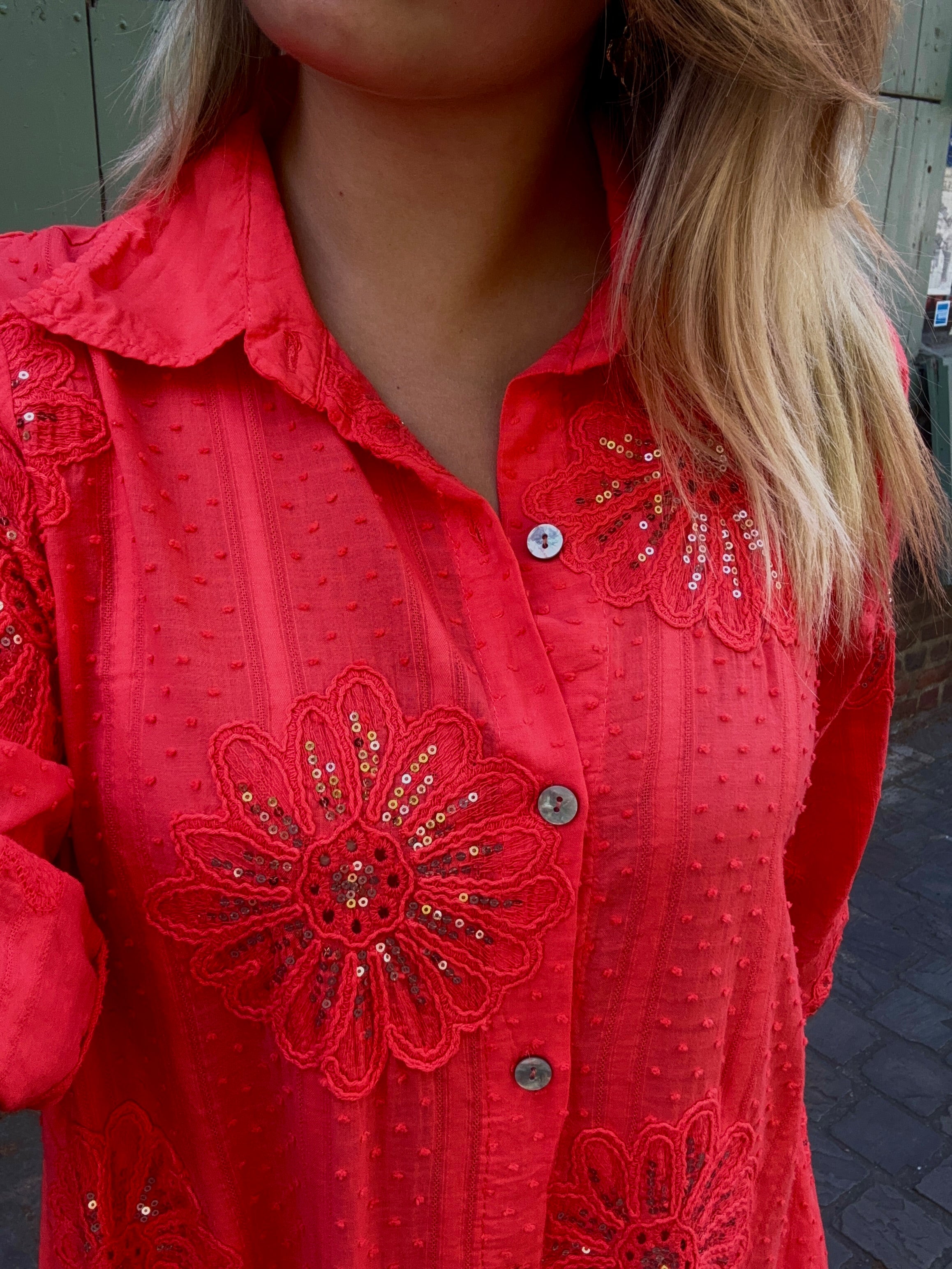 Robe longue orange