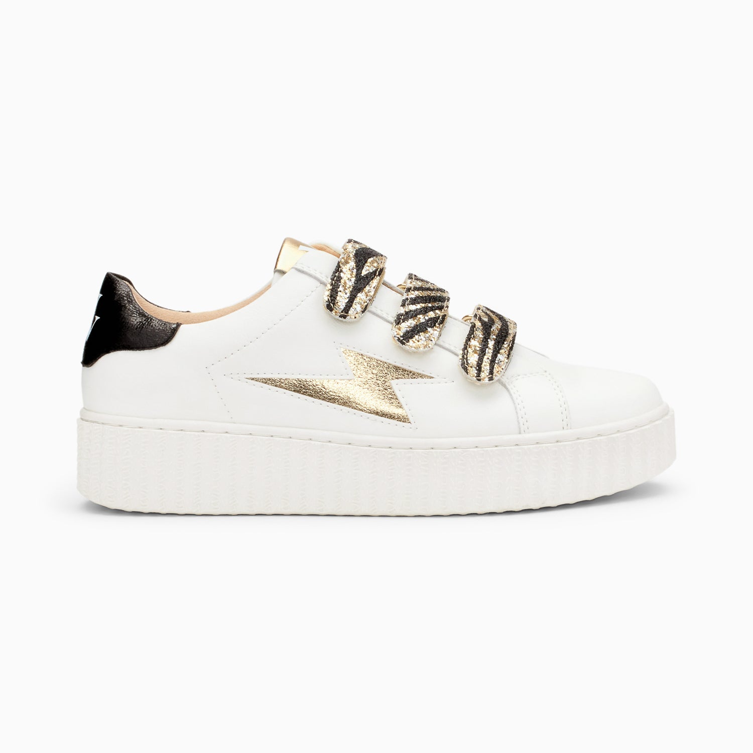 Baskets Blanches et Or Dorianne Vanessa WU
