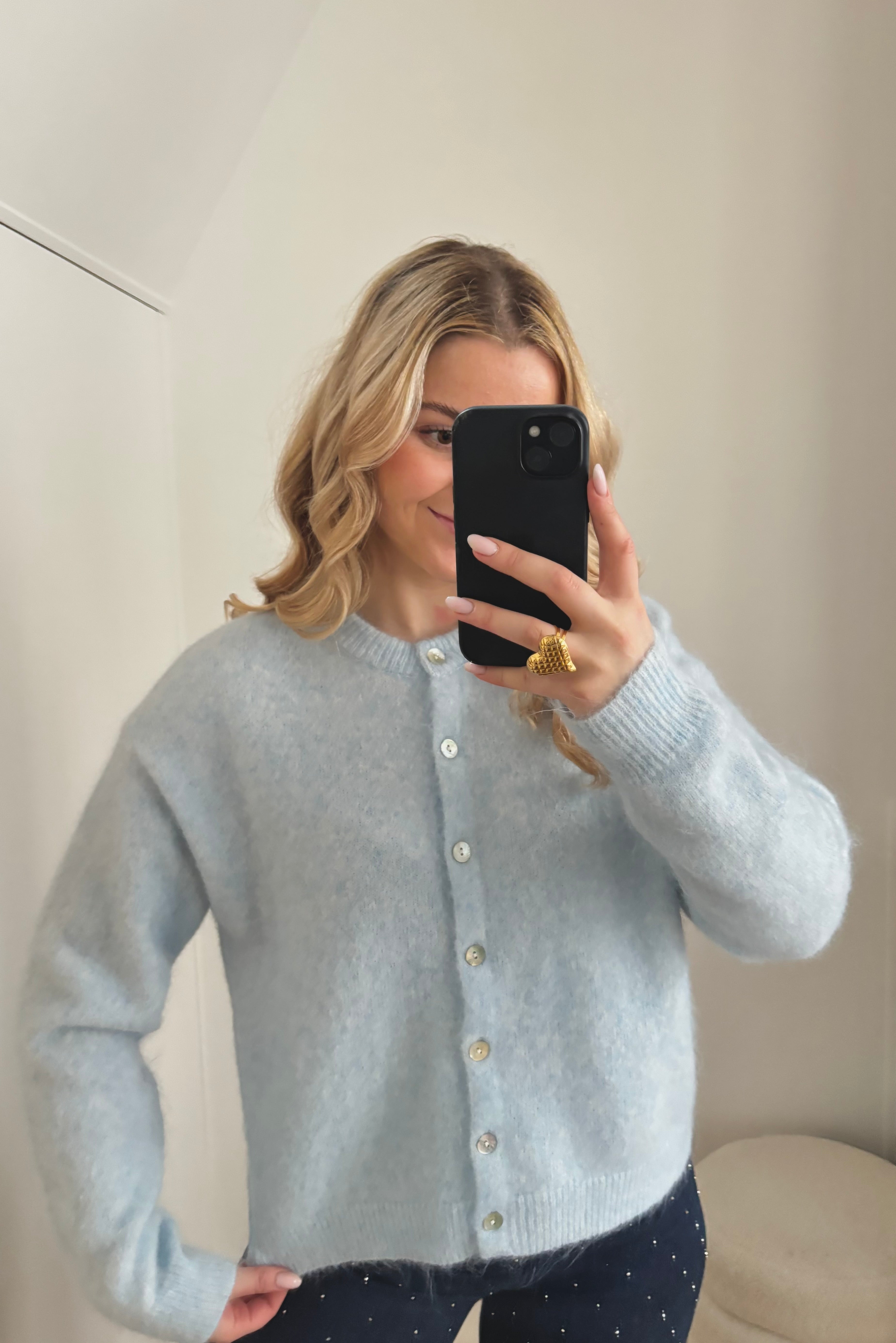 Gilet bleu tout doux