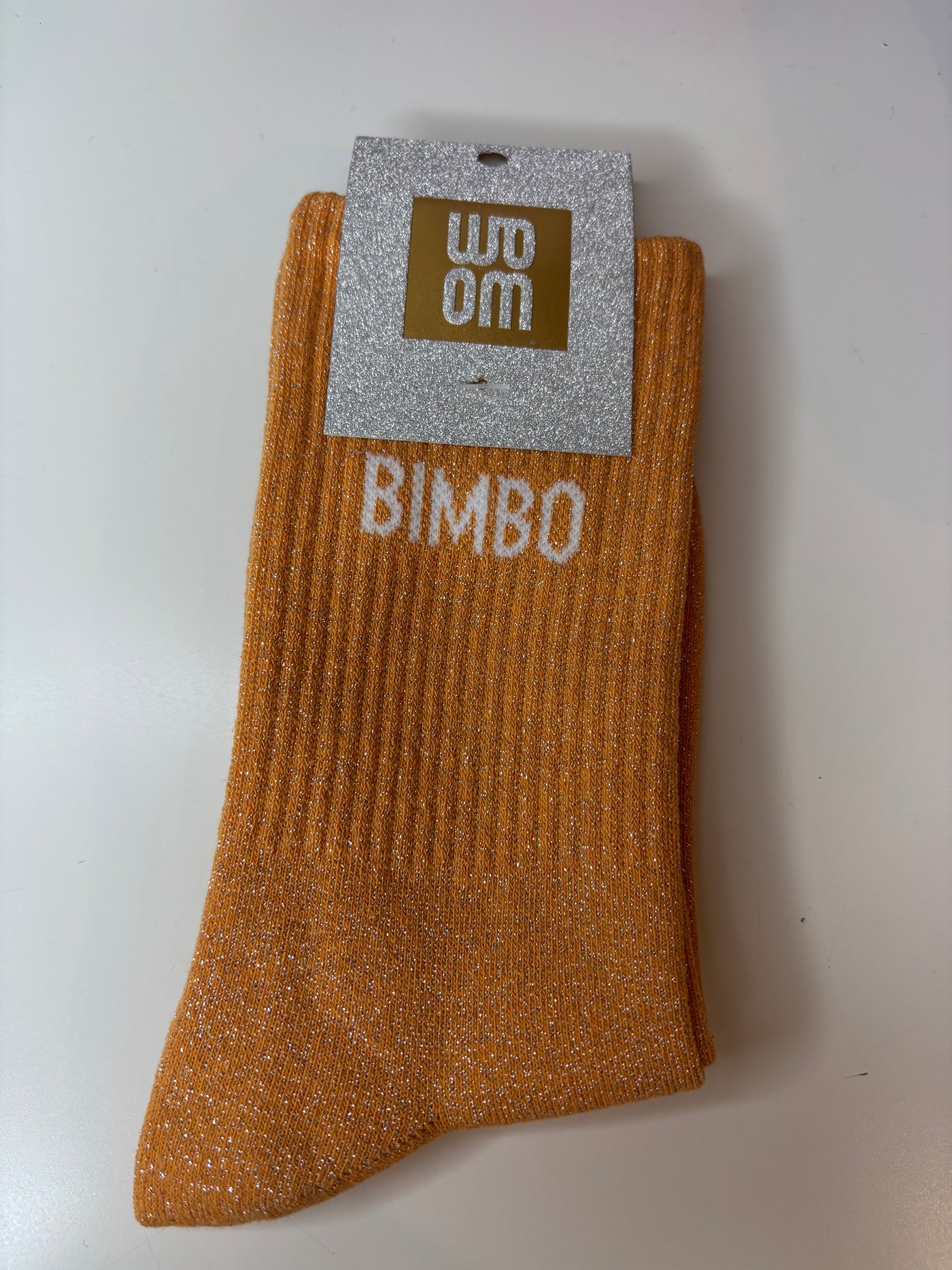 Chaussettes à paillettes orange - bimbo