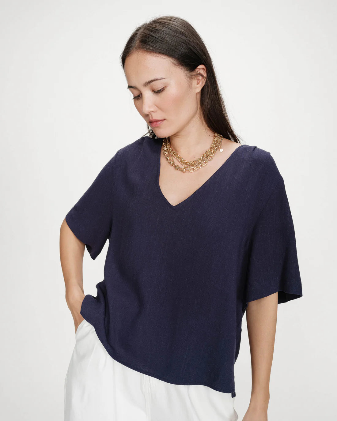 T-shirt bleu Violon