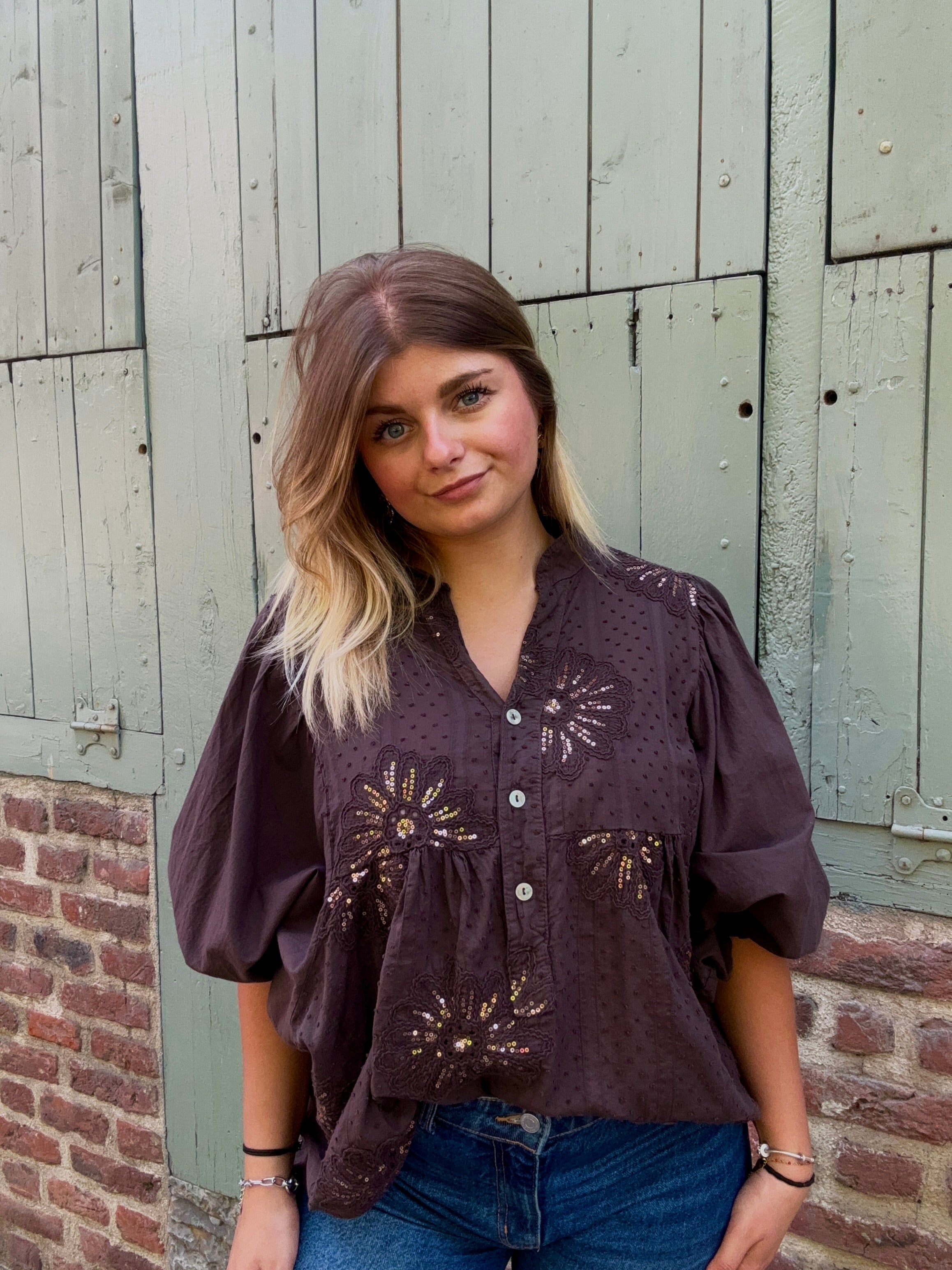 Blouse marron