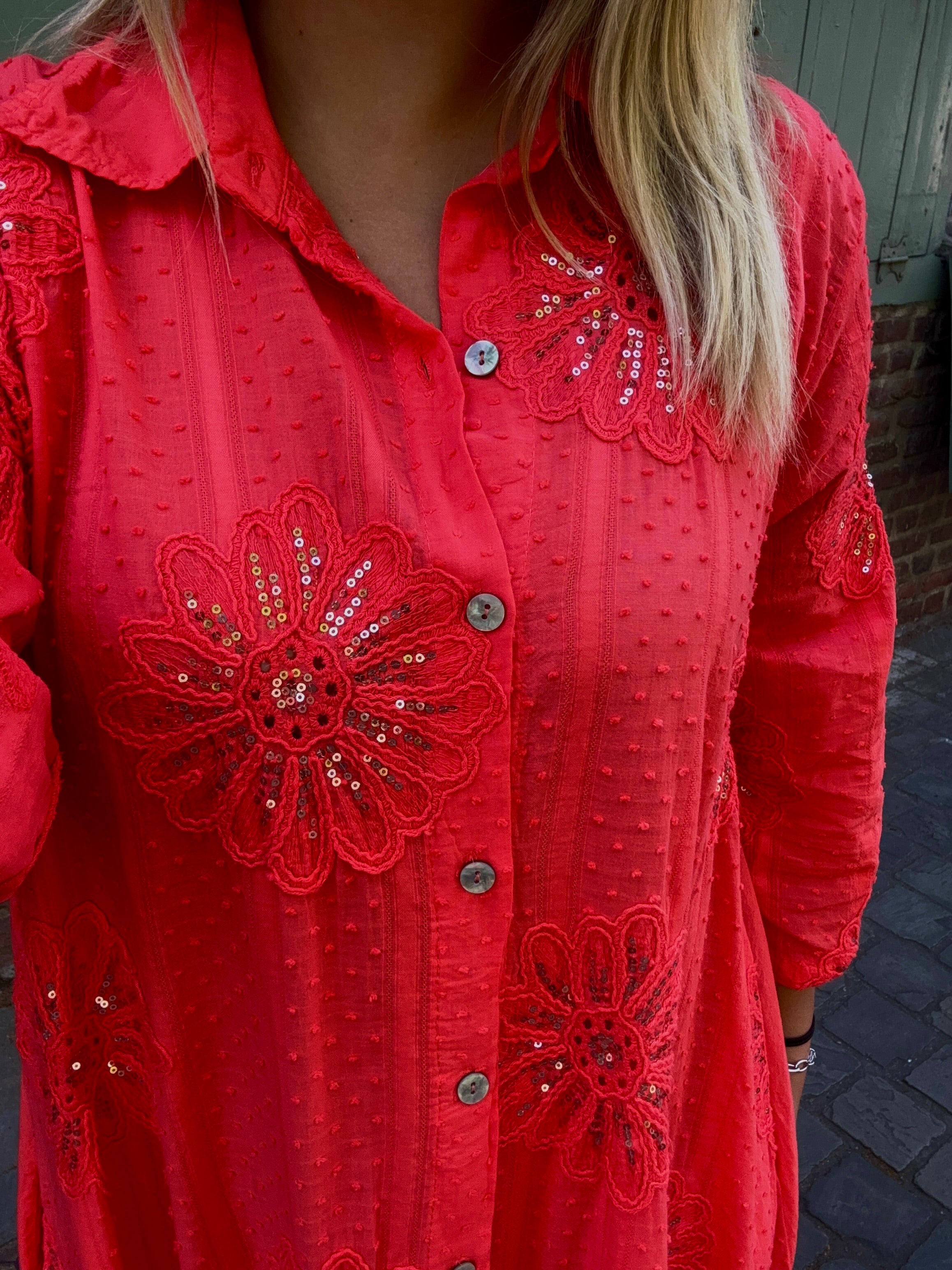 Robe longue orange