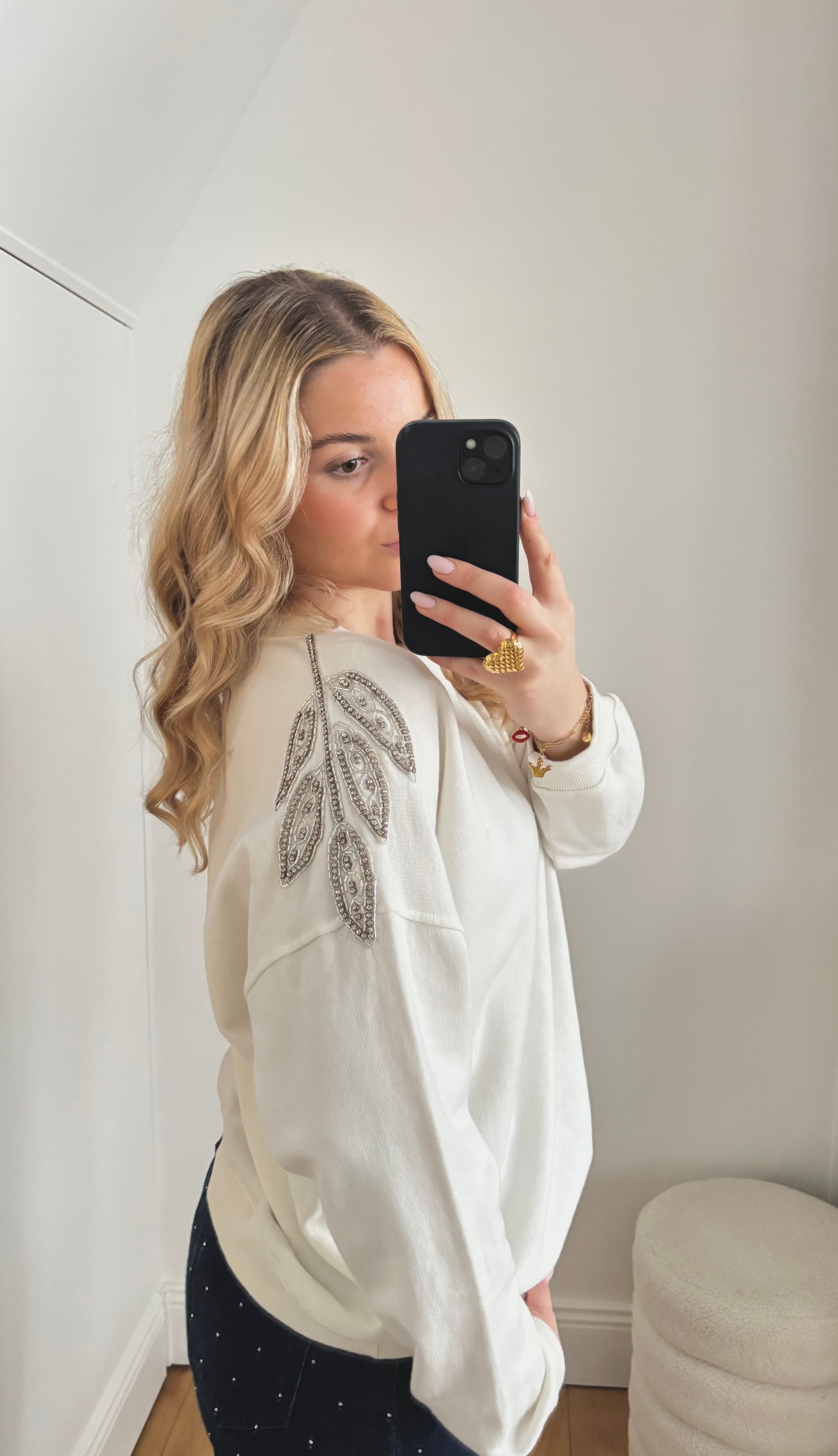 Sweat blanc tendance