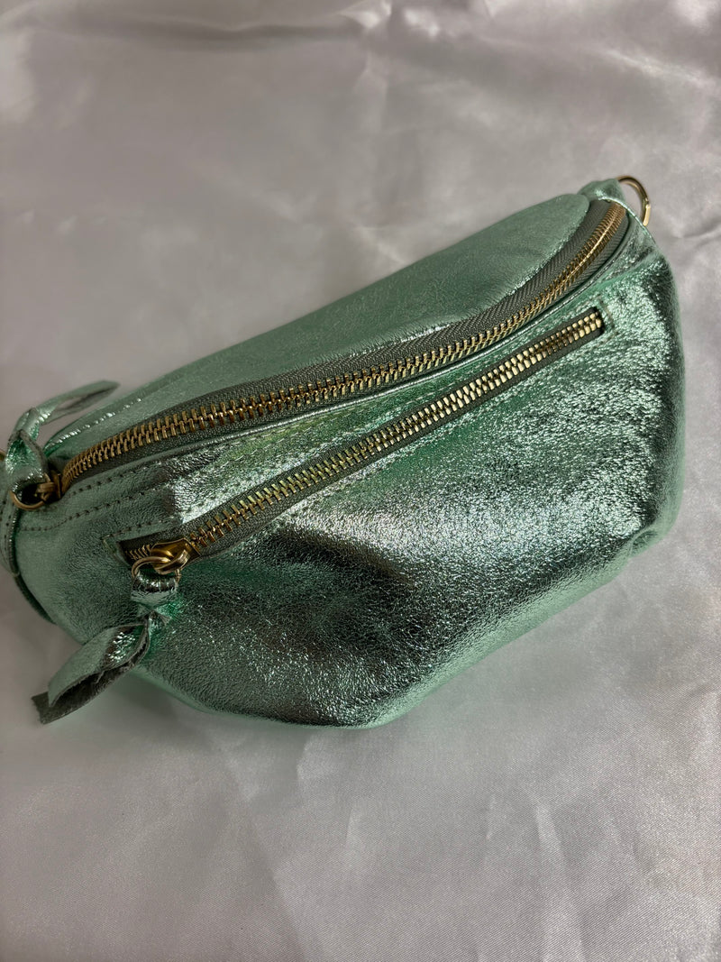 Sac banane vert irisé