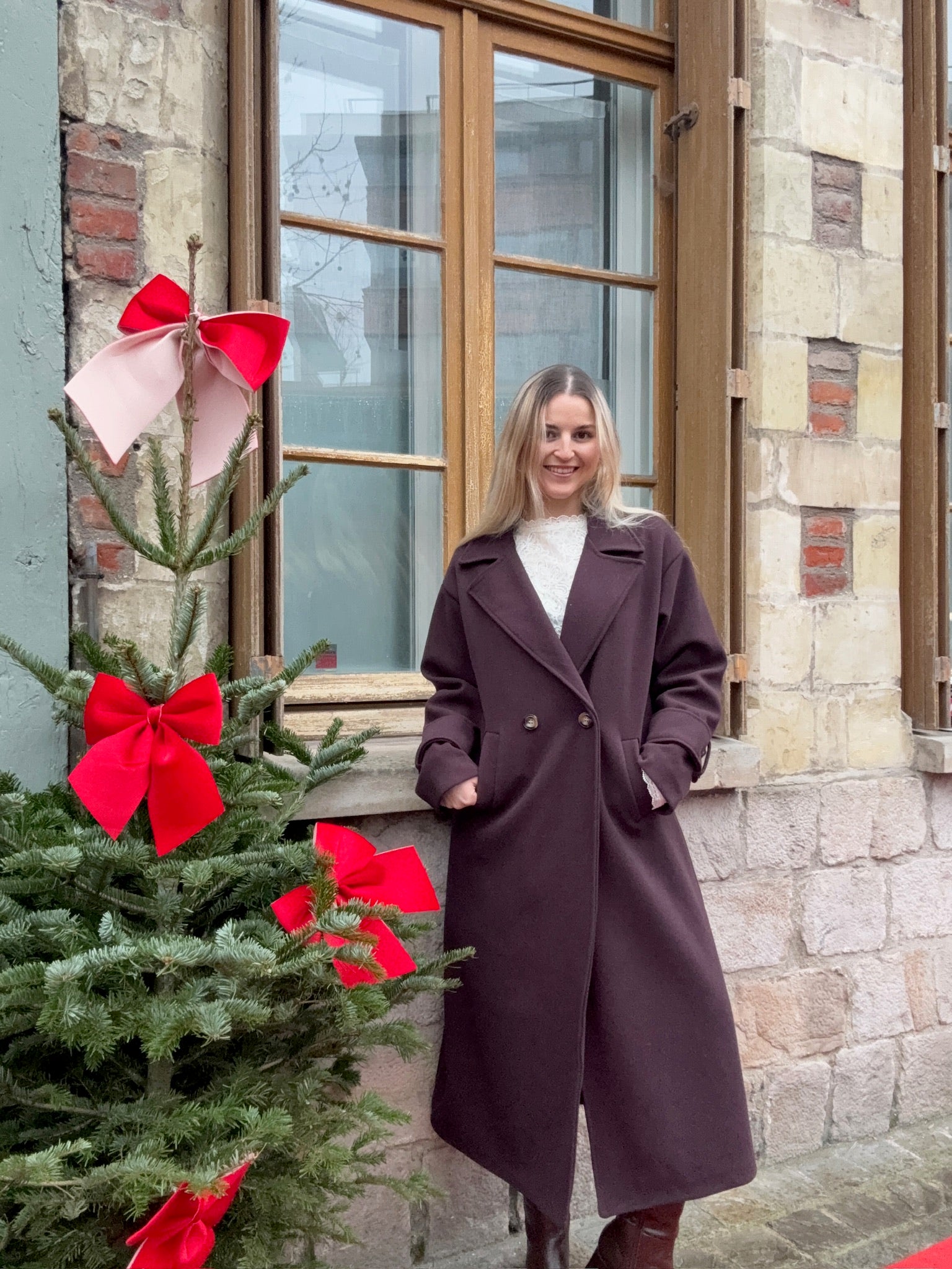 Manteau marron Oversize