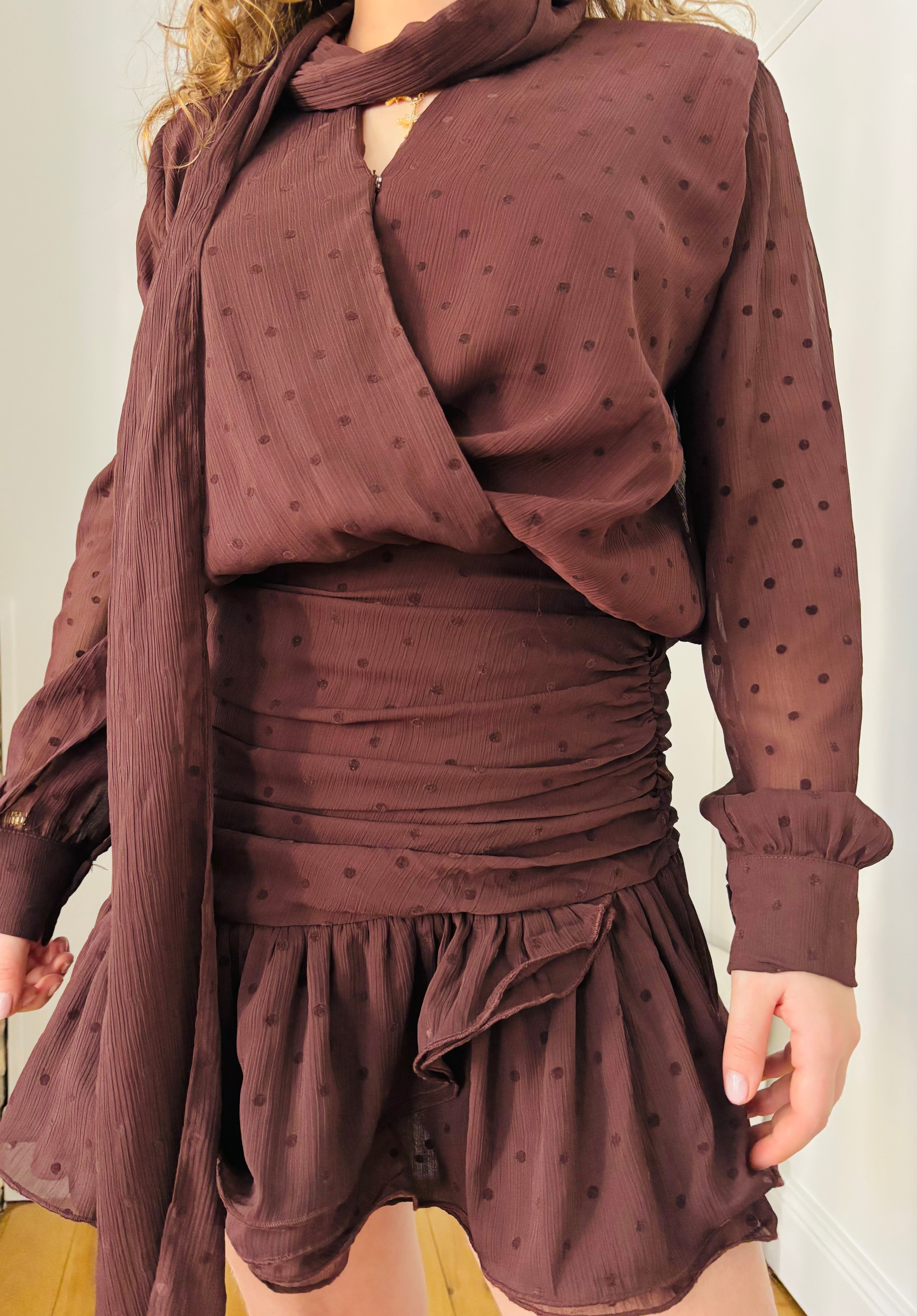 Robe chocolat Élégante