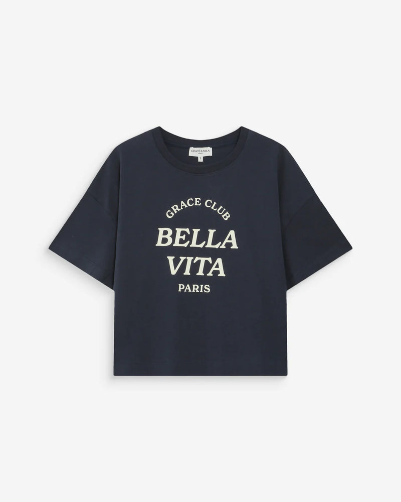 T-shirt oversize bleu Voss