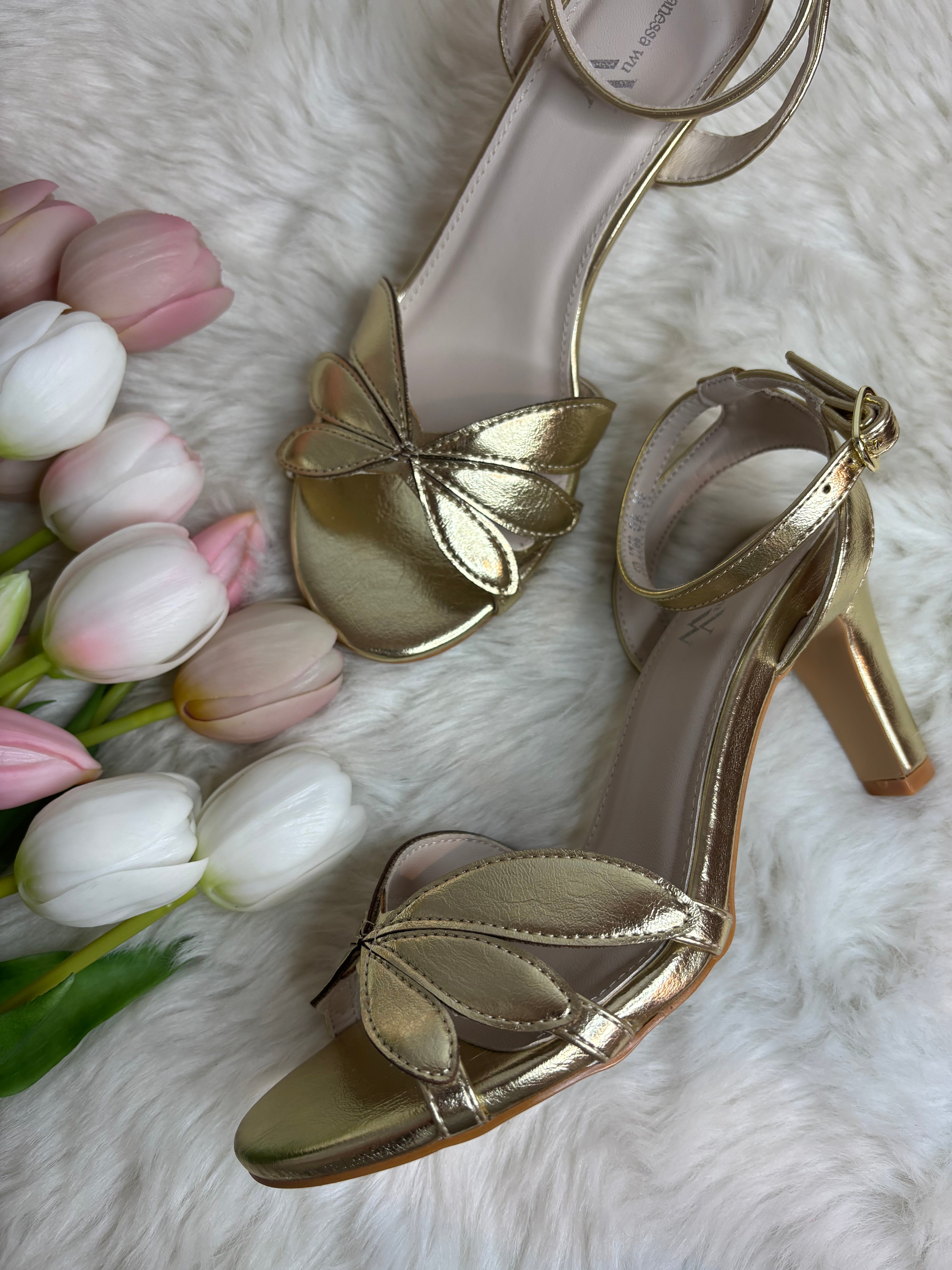 Sandales à talon Aveline Or