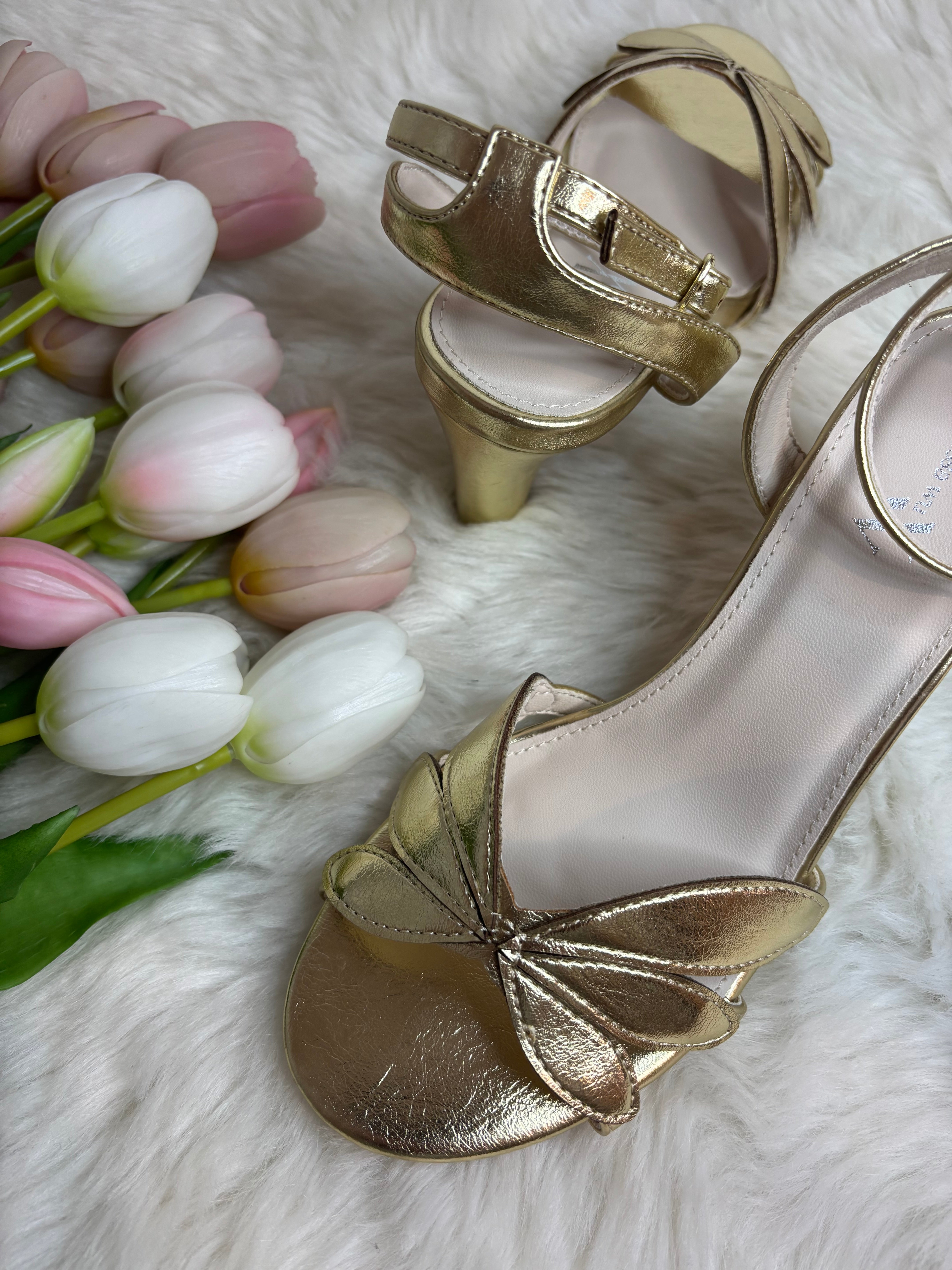 Sandales à talon Aveline Or