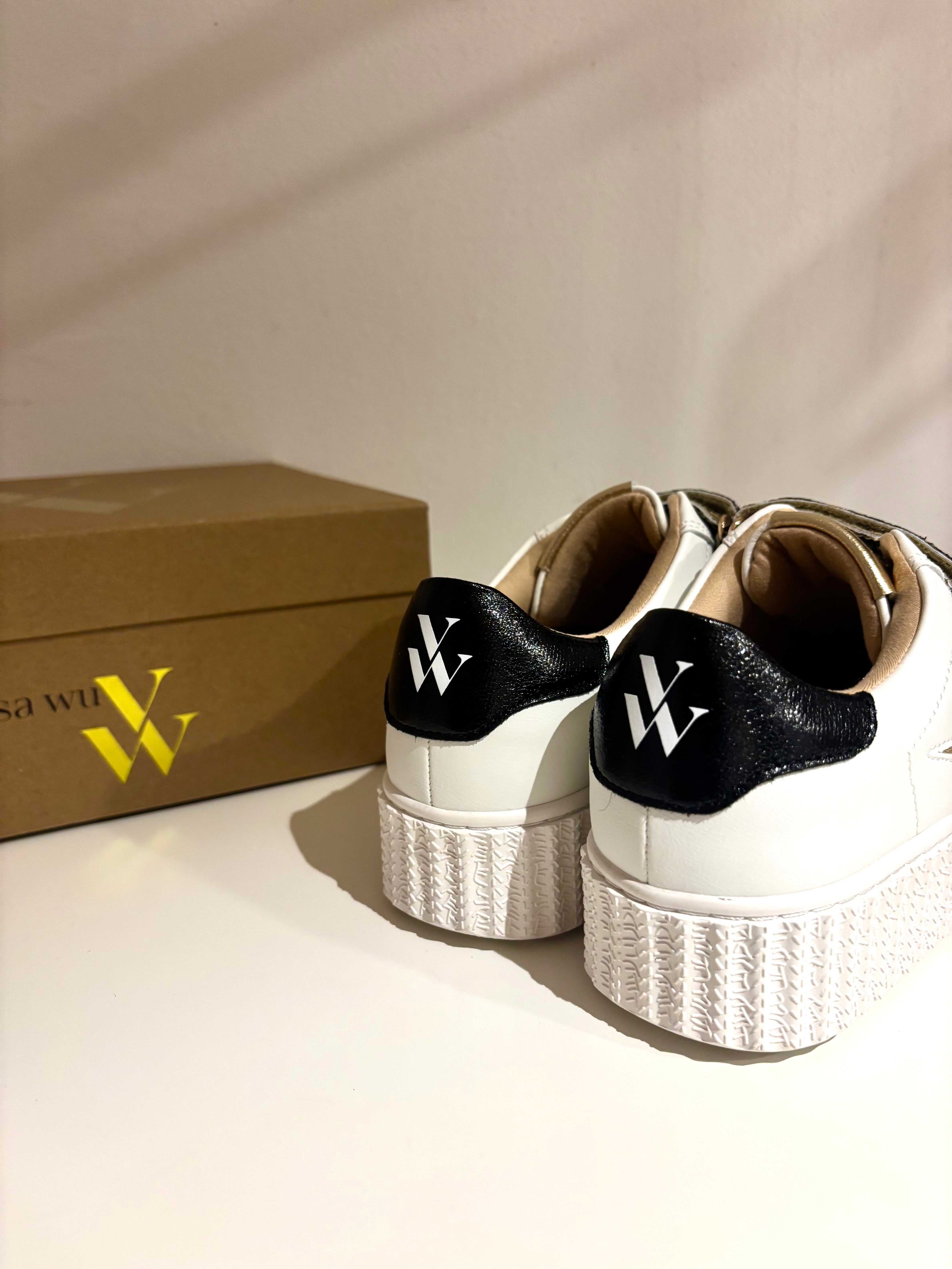 Baskets Blanches et Or Dorianne Vanessa WU