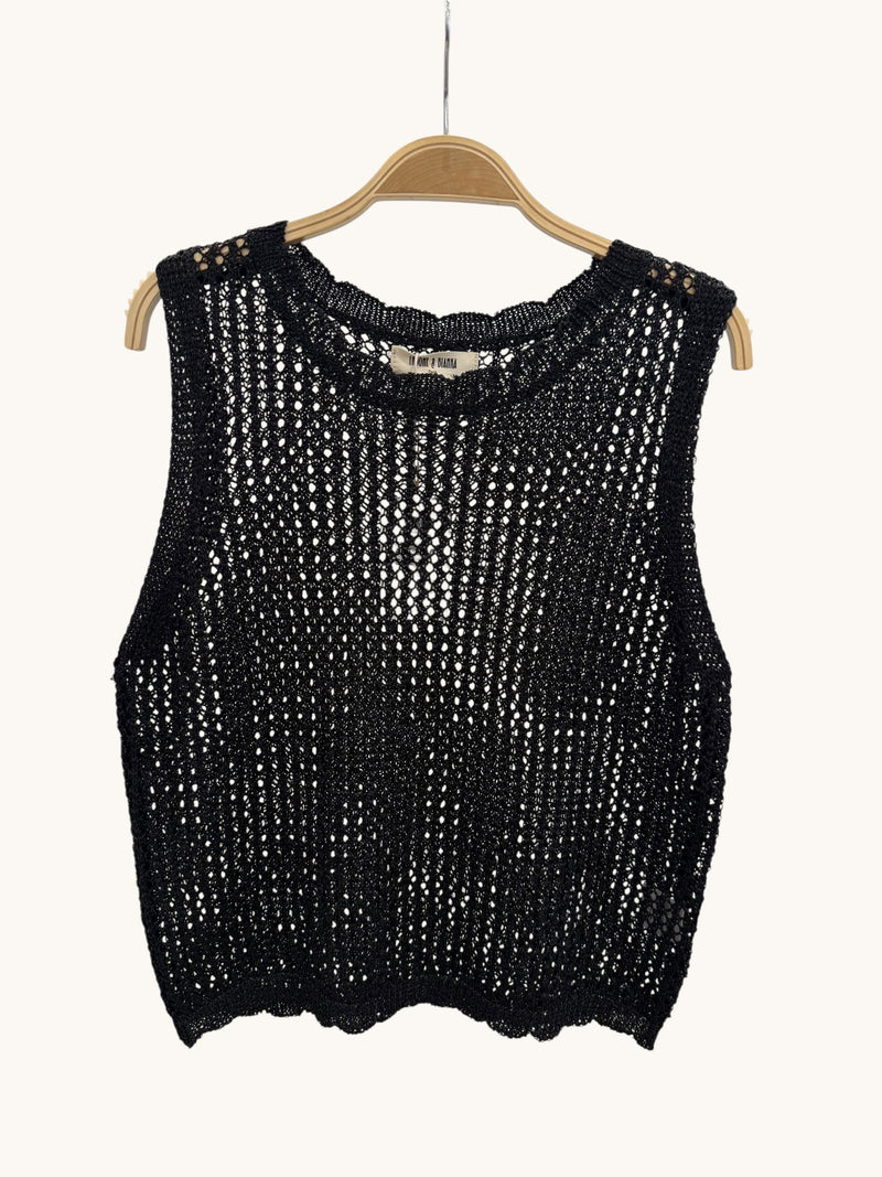 Top noir crochet