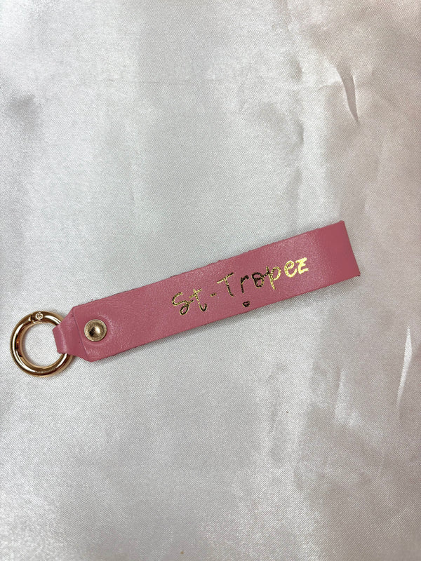 Porte clé St Tropez rose