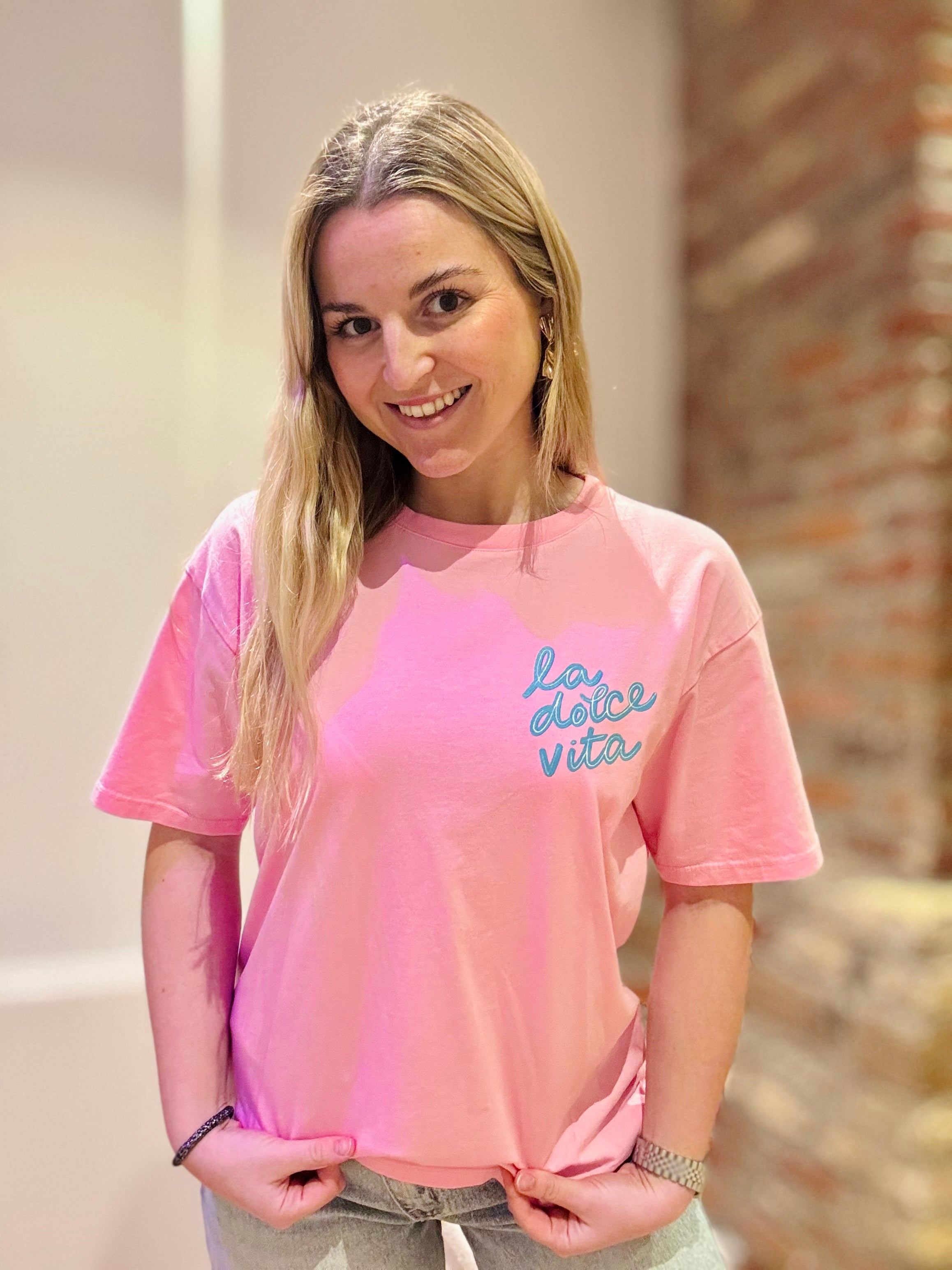 T-shirt rose Dolce vita