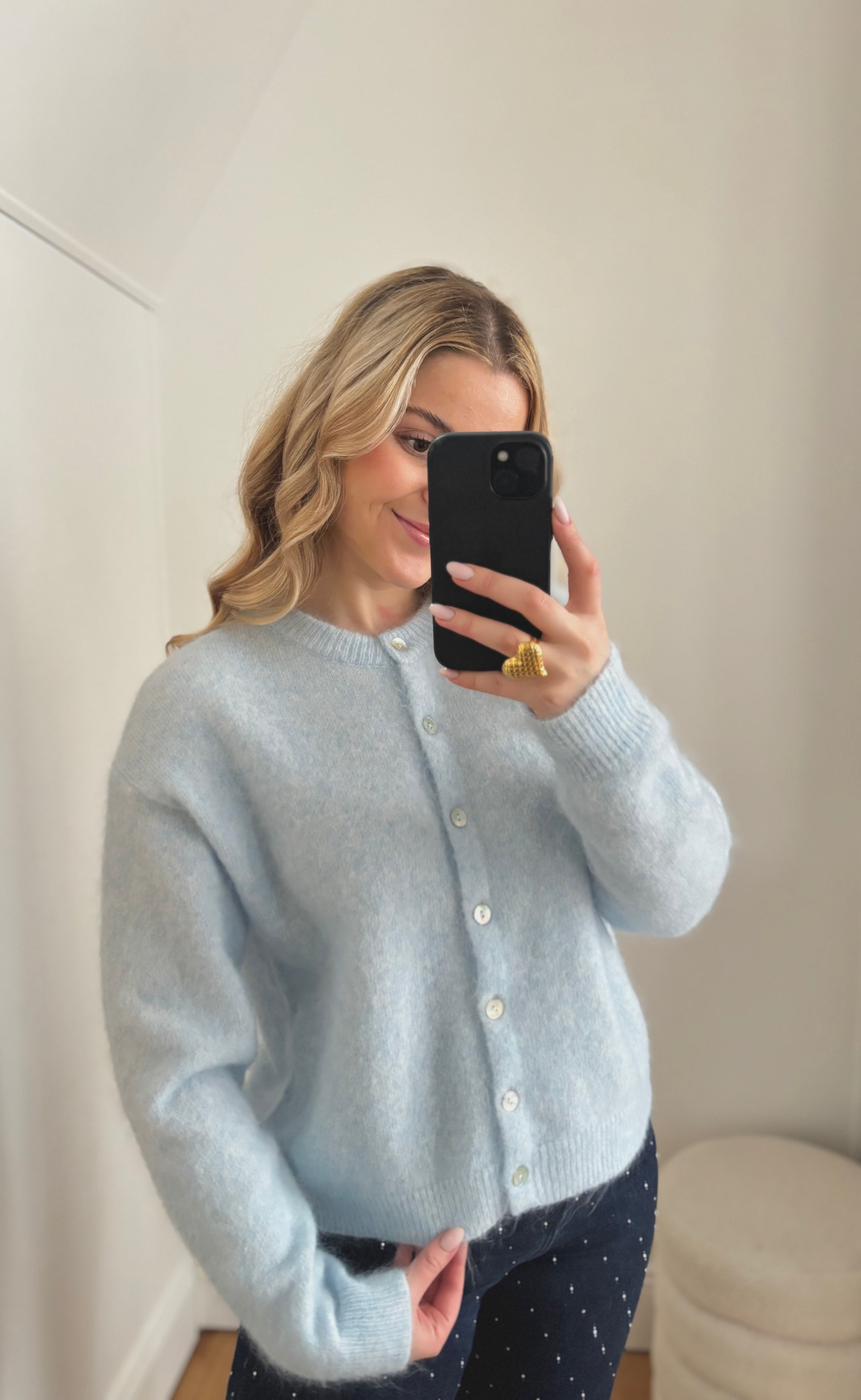 Gilet bleu tout doux