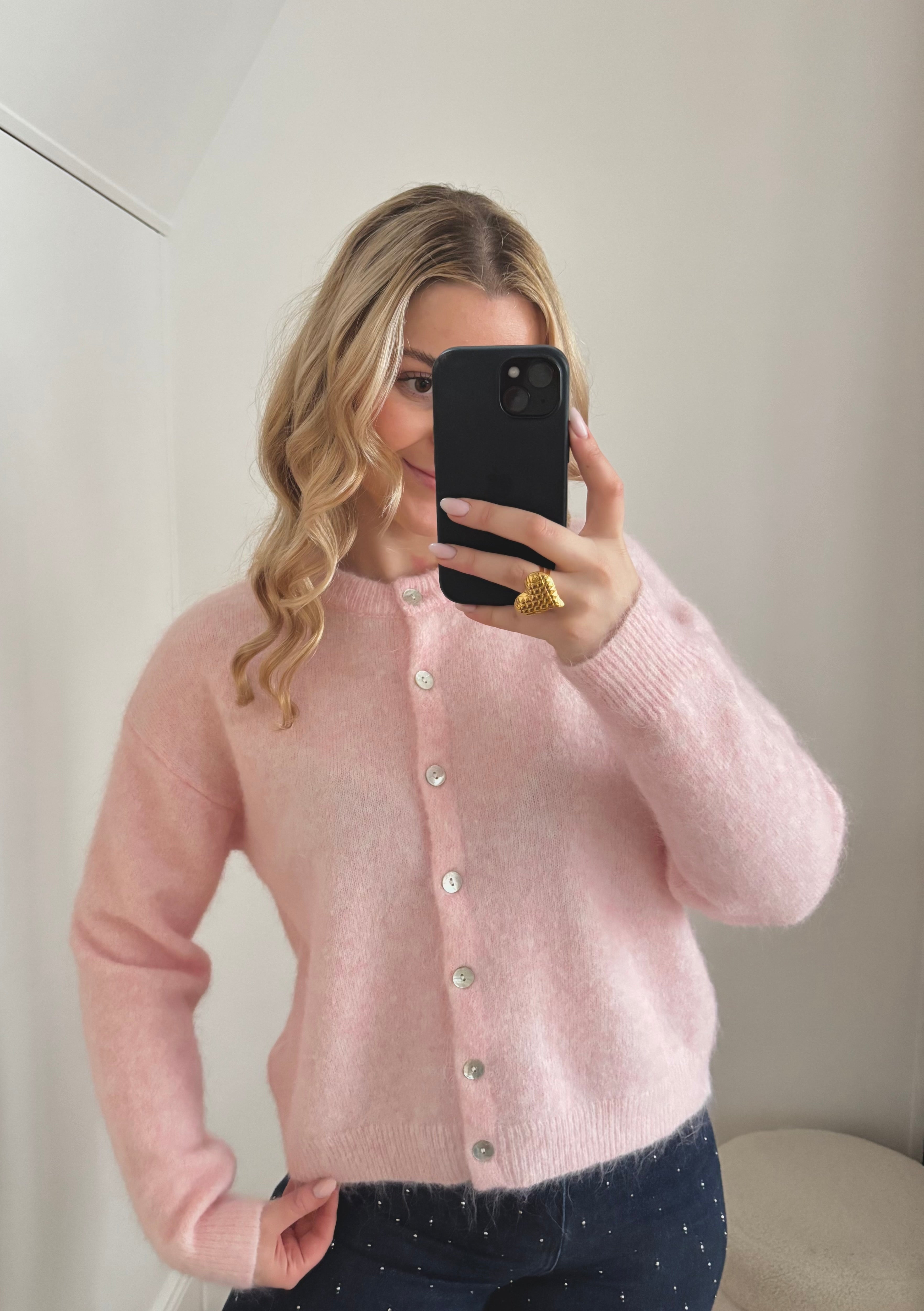 Gilet rose tout doux