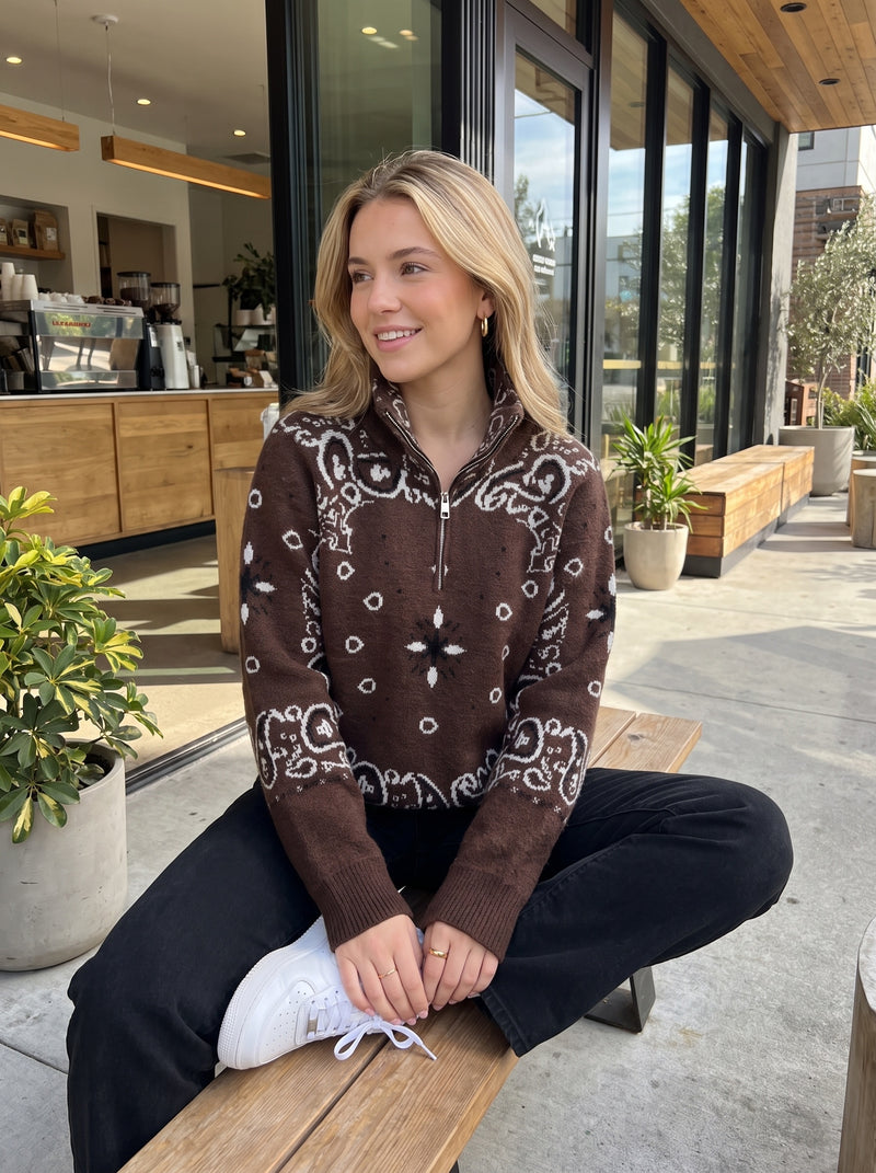 Pull BANDANA chocolat
