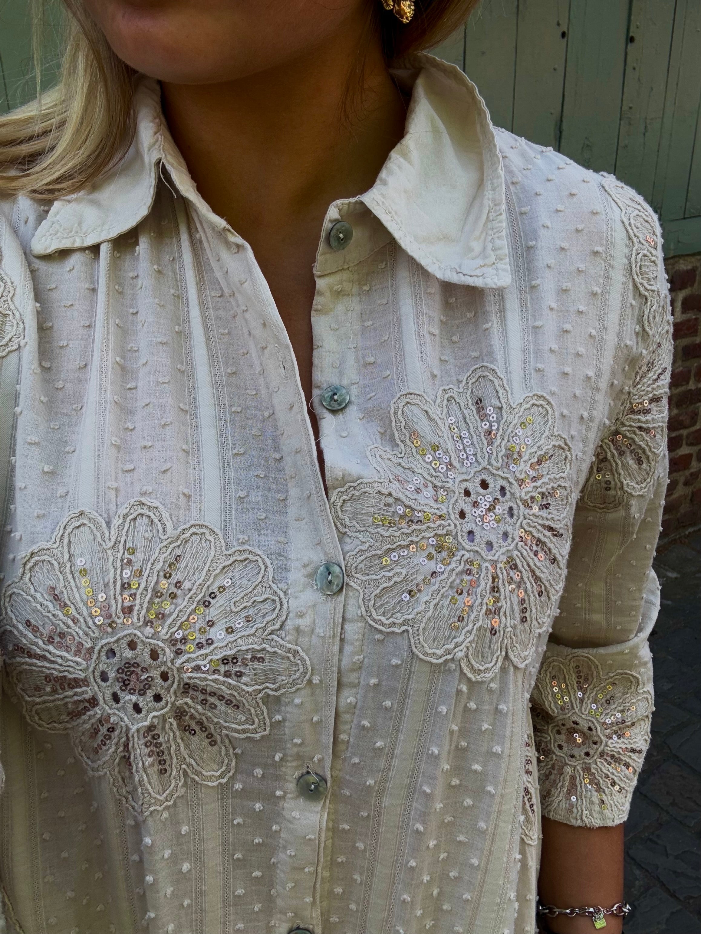 Robe longue beige