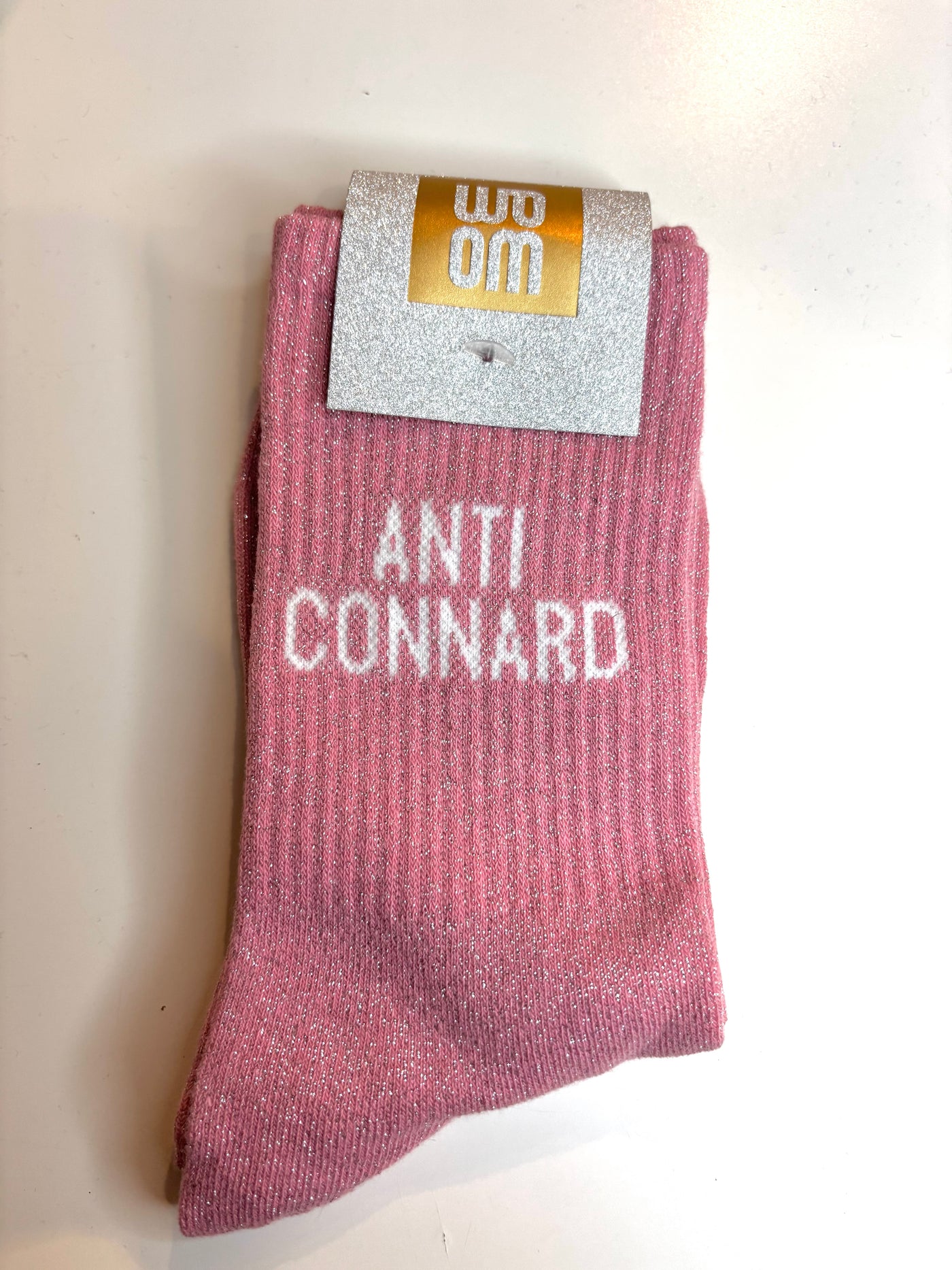 Chaussettes à paillettes anti connard - rose