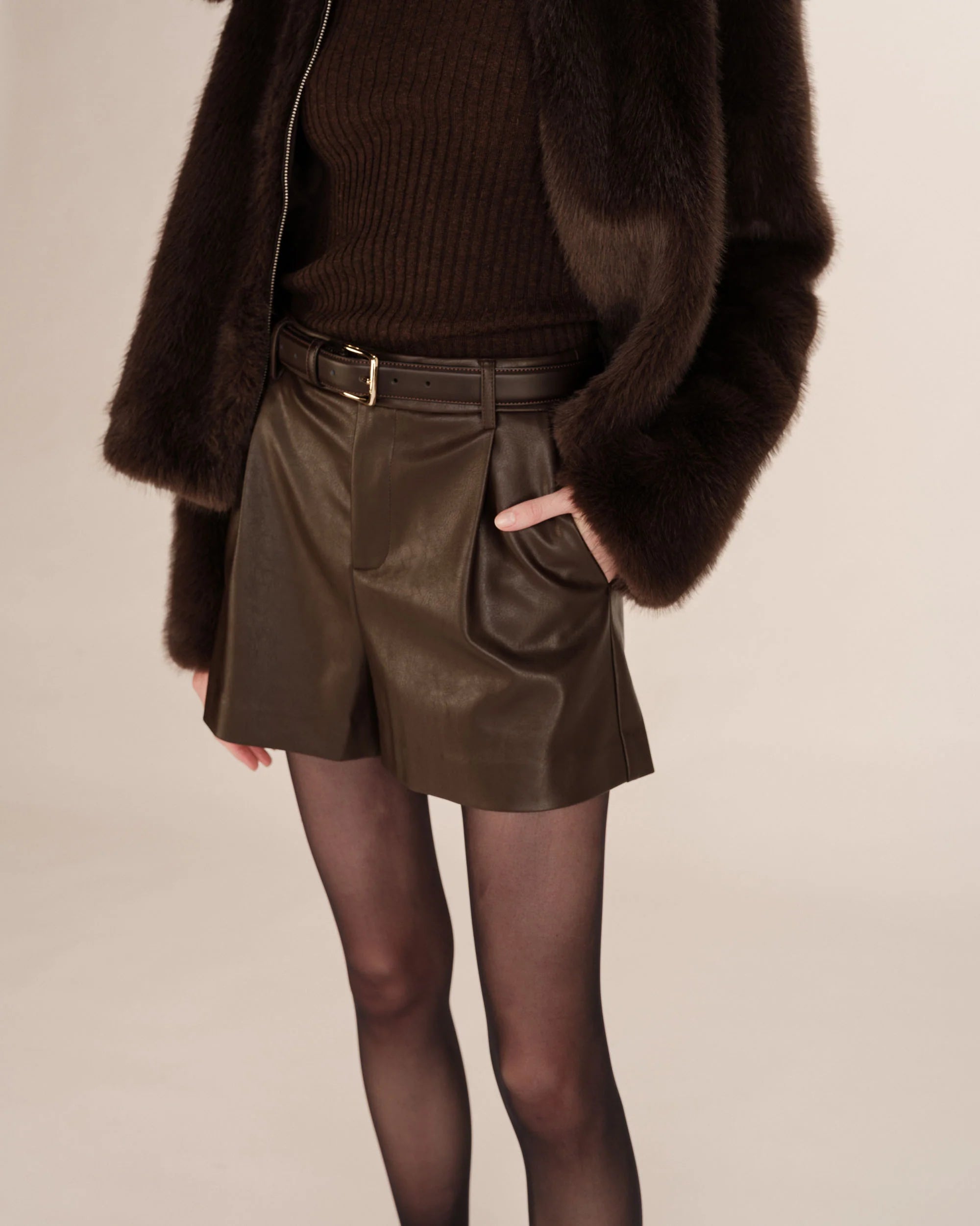 Short simili cuir Travis