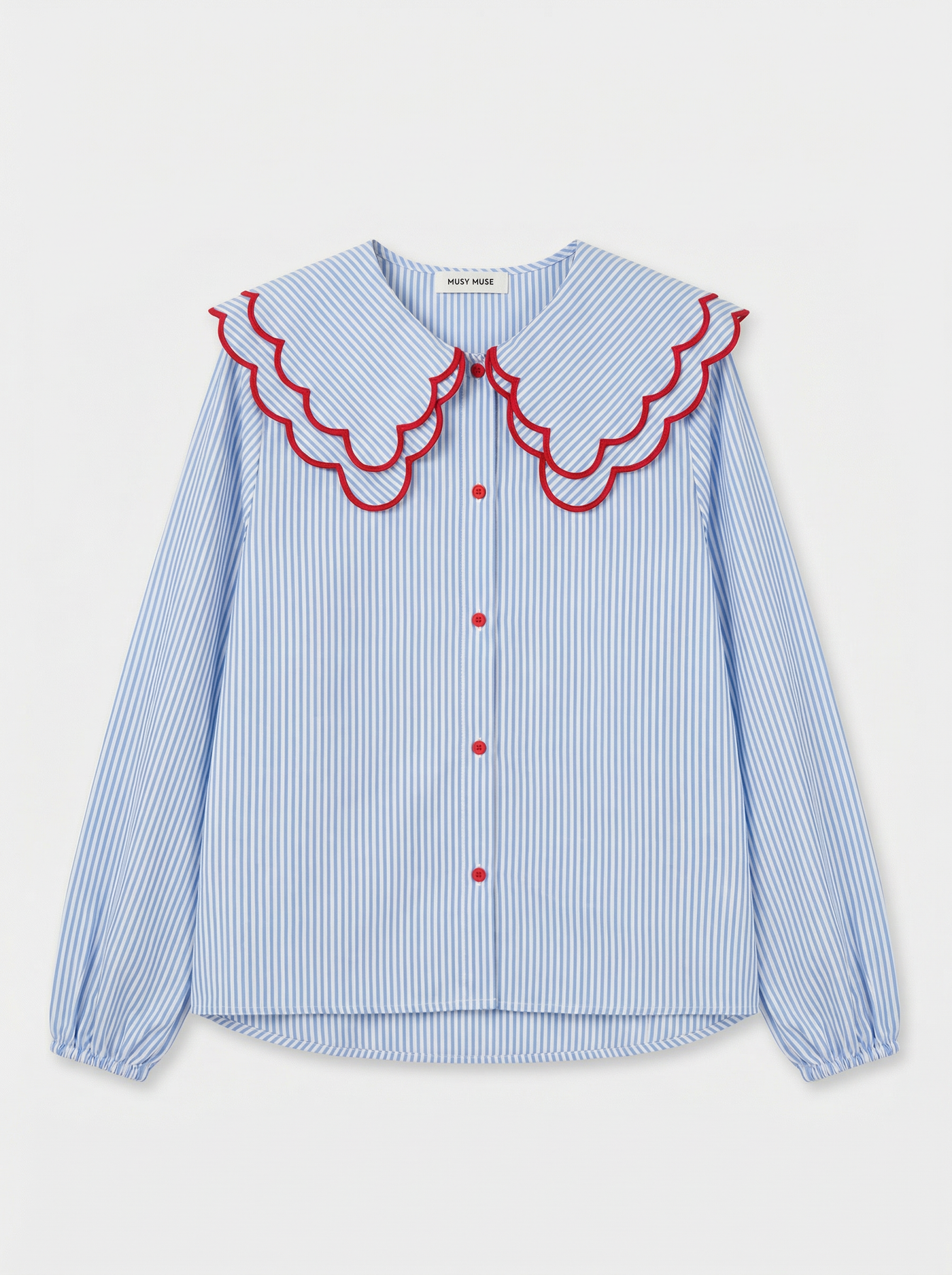 Blouse contrastée