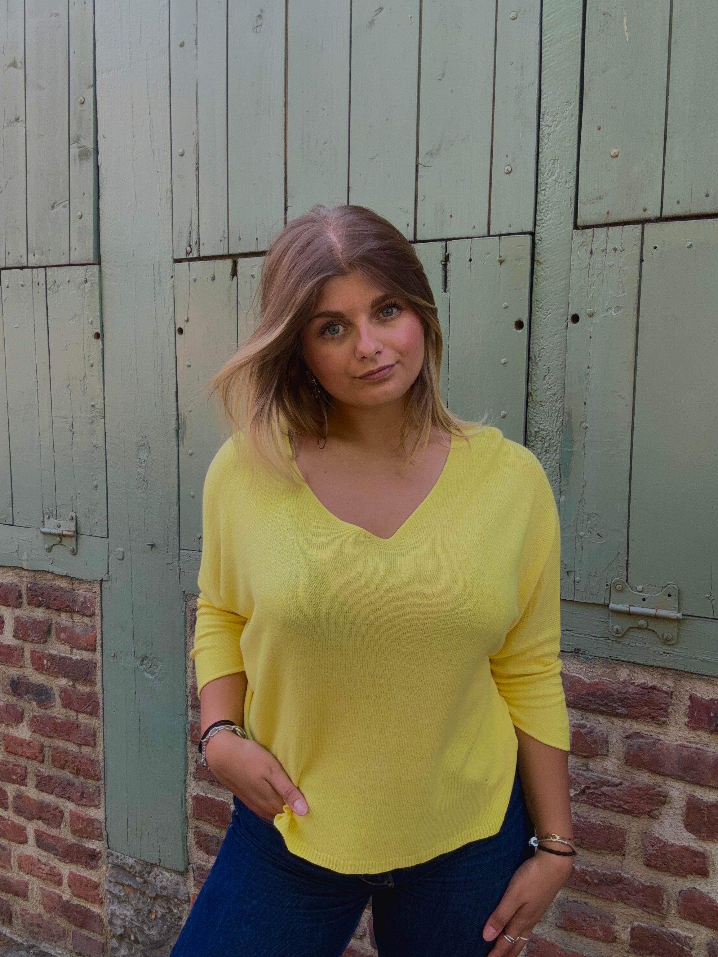 Pull Jaune Doux