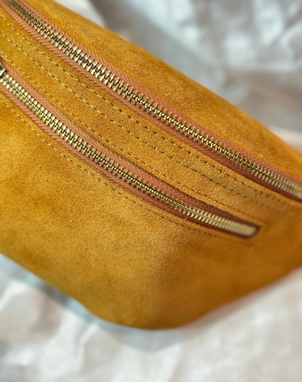 Sac banane Camel daim