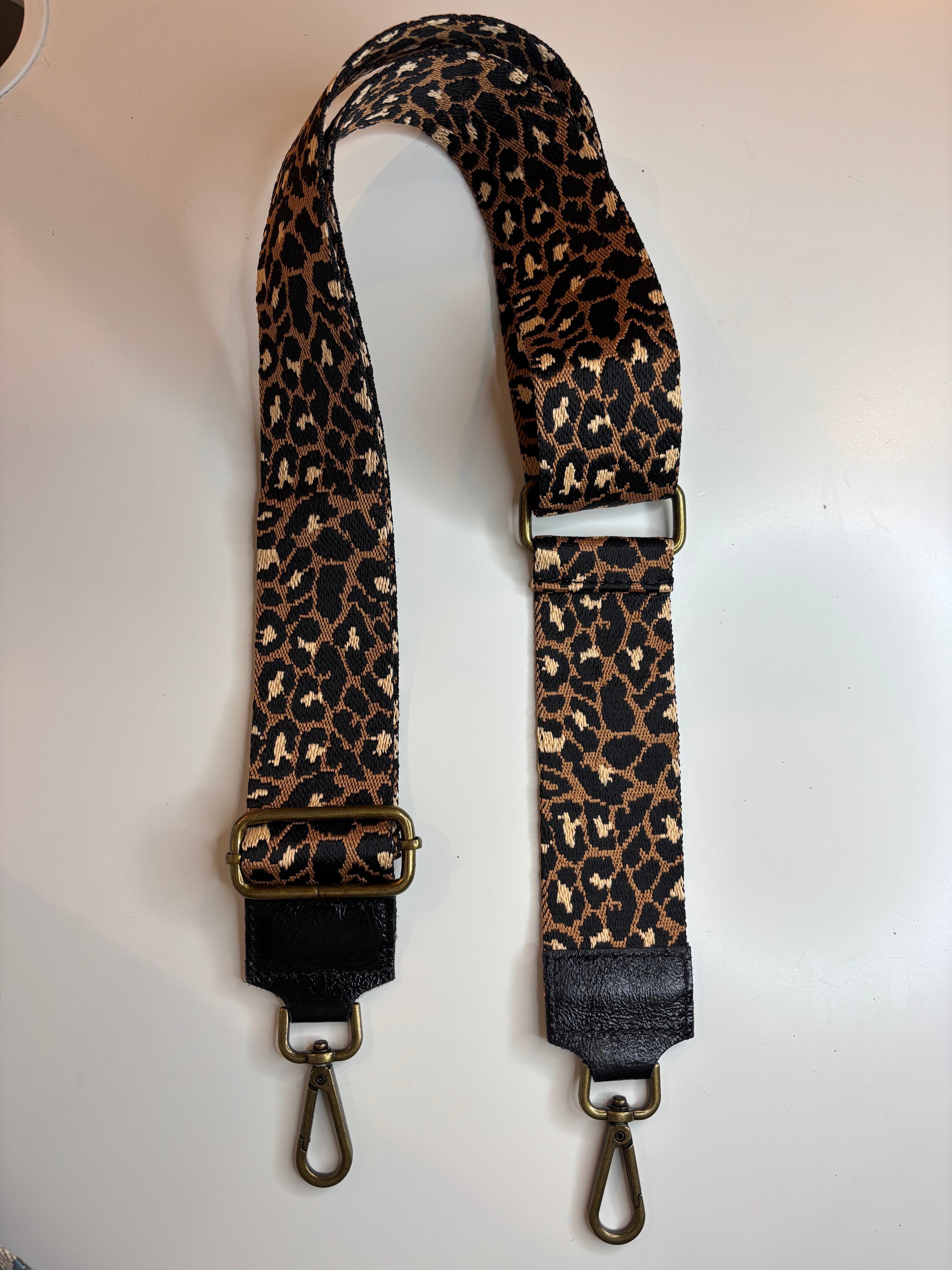 Bandoulière léopard marron