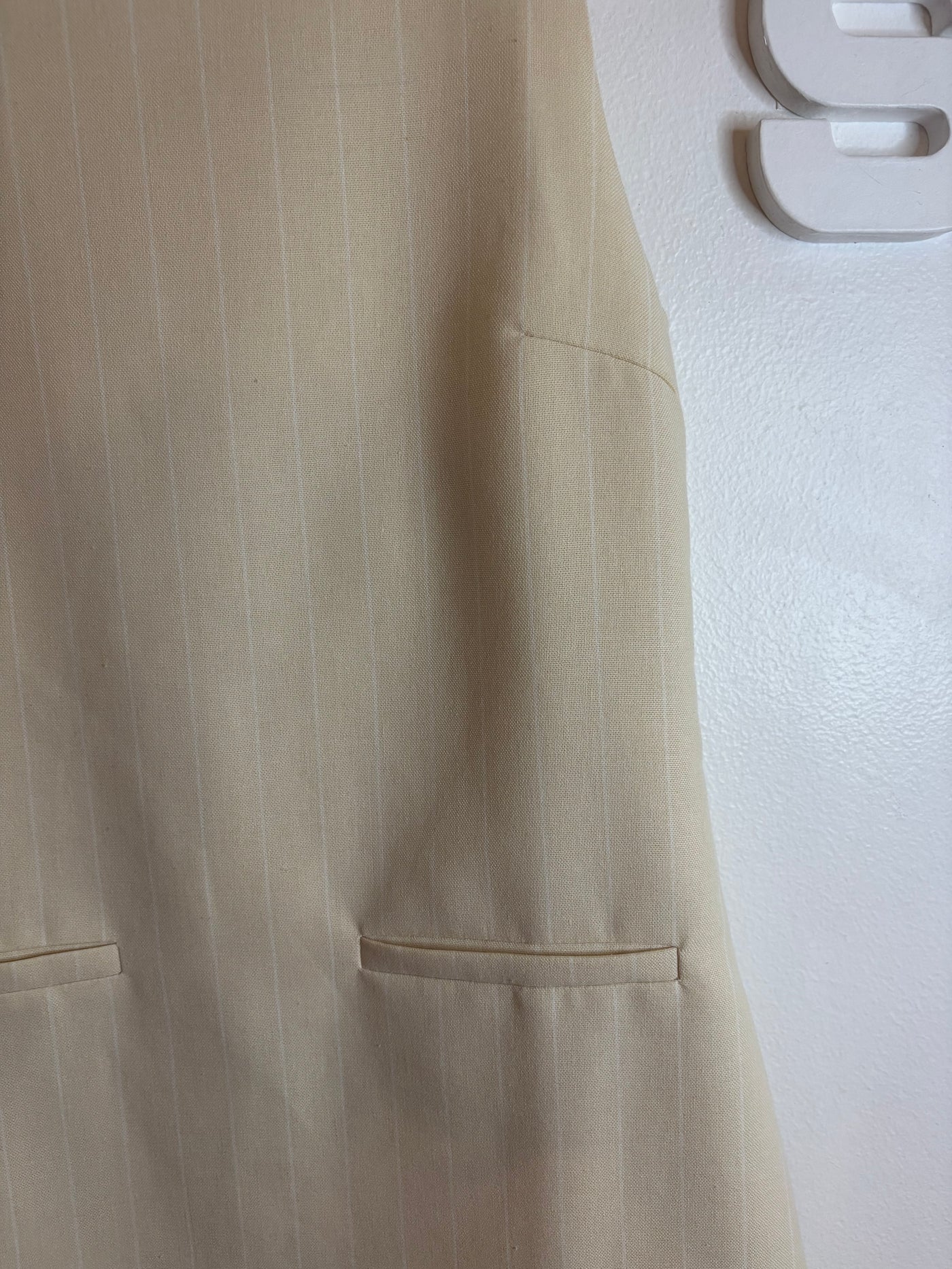 Robe courte rayée vanille VEA
