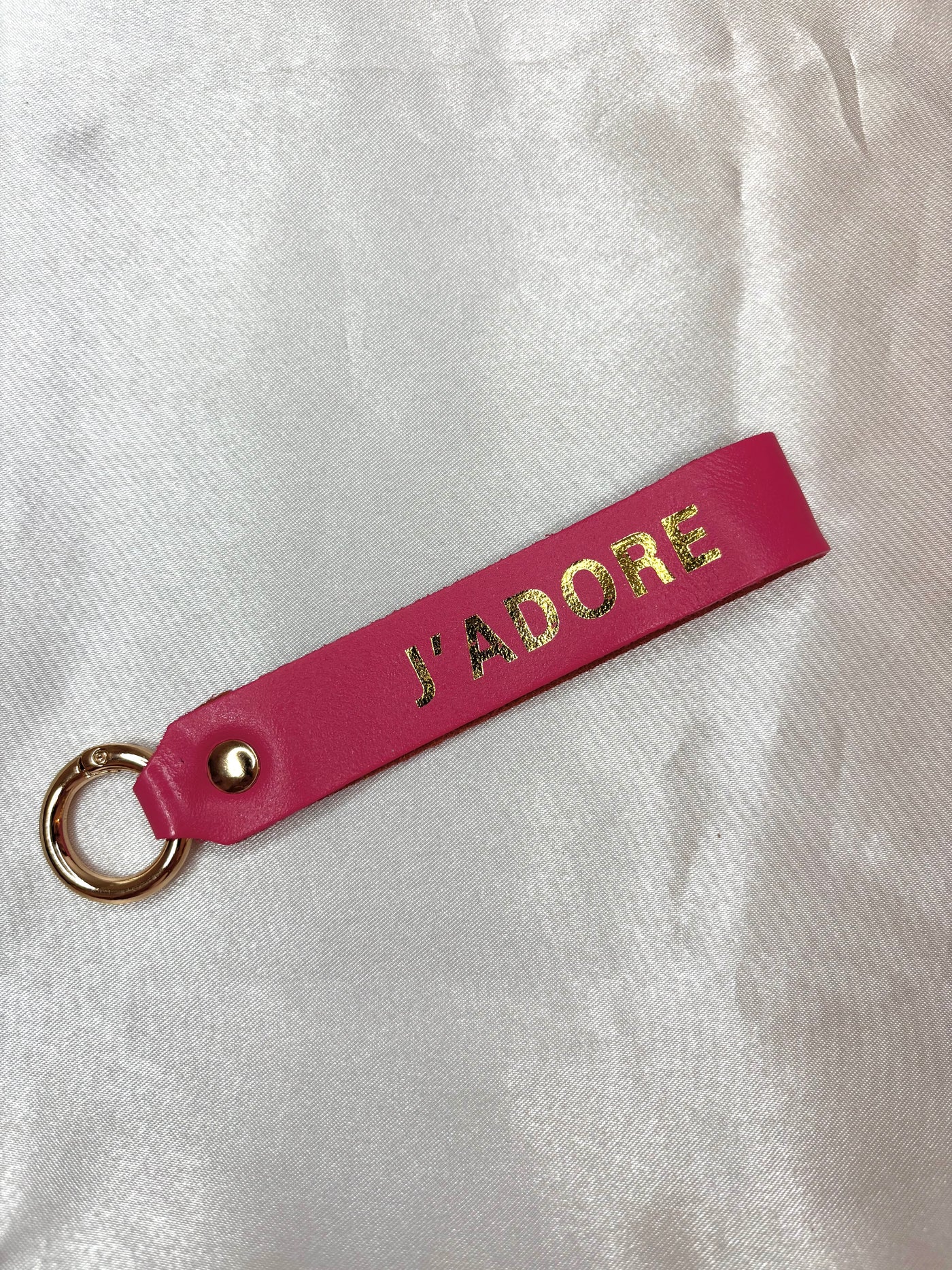Porte clé j’adore fuschia