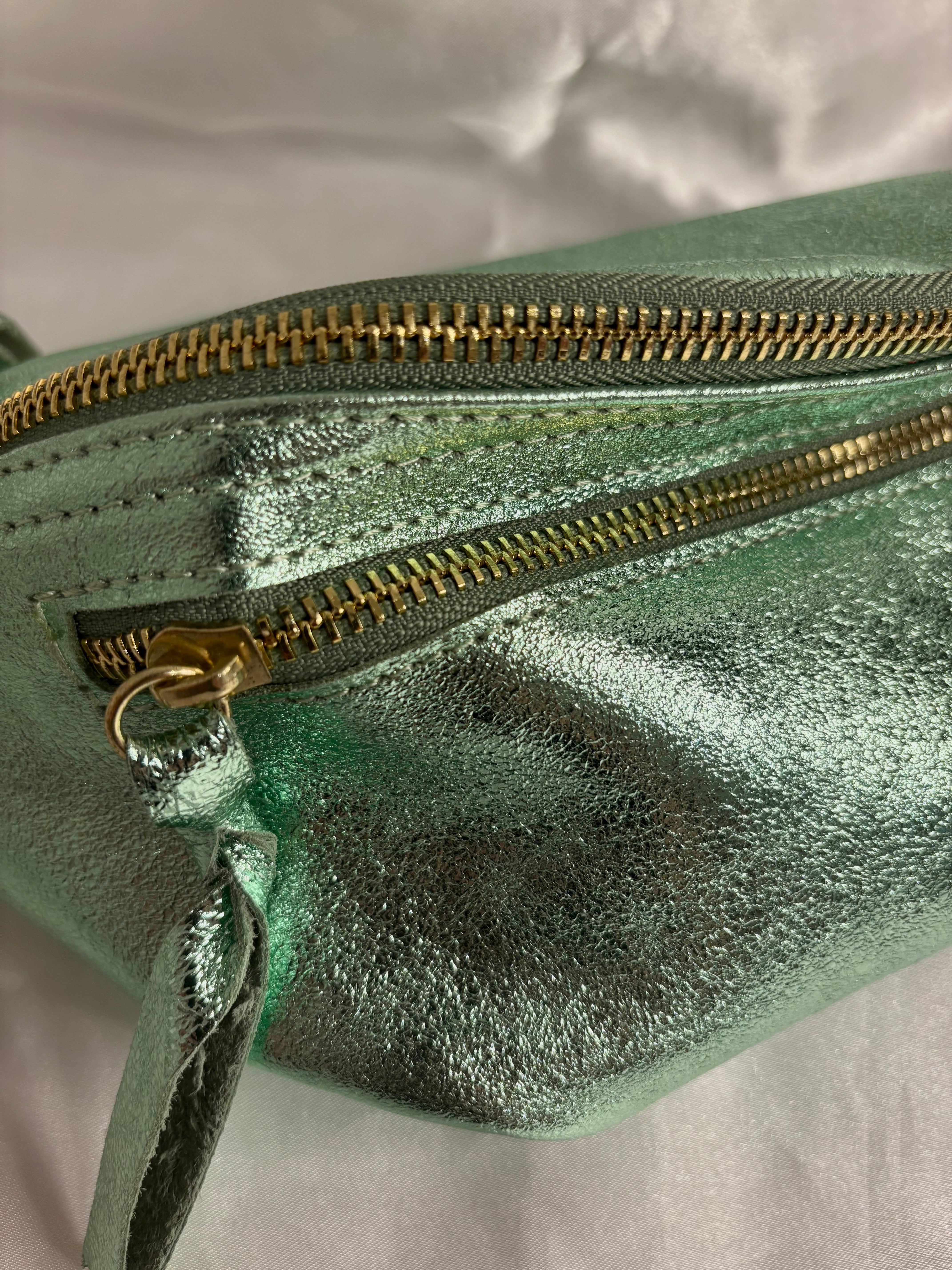Sac banane vert irisé