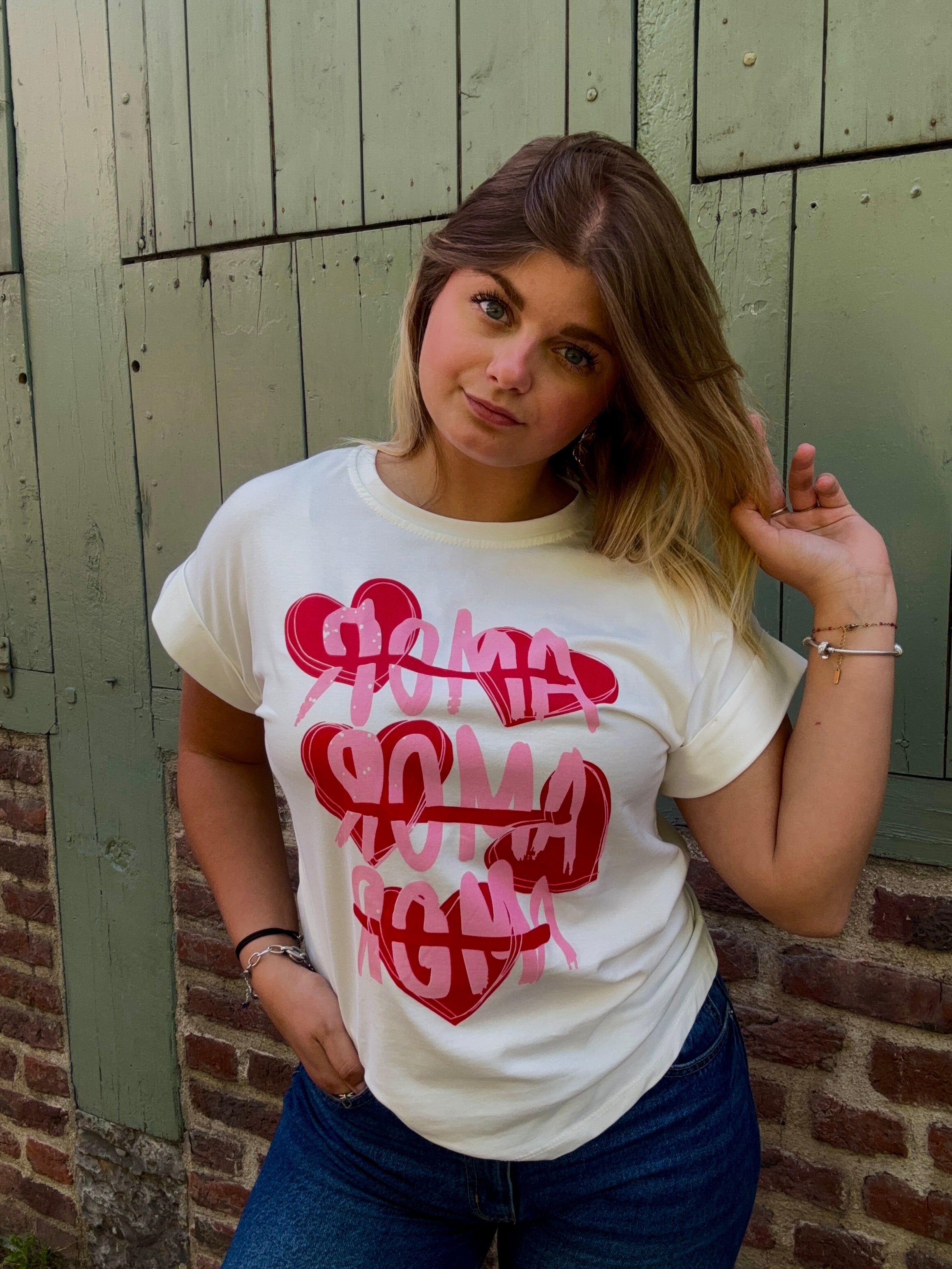 T-shirt amor blanc