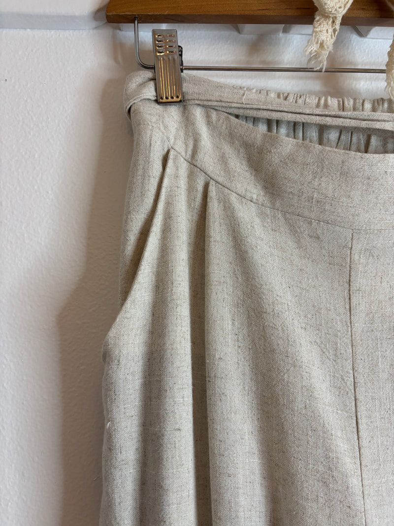 Pantalon lin mélangé