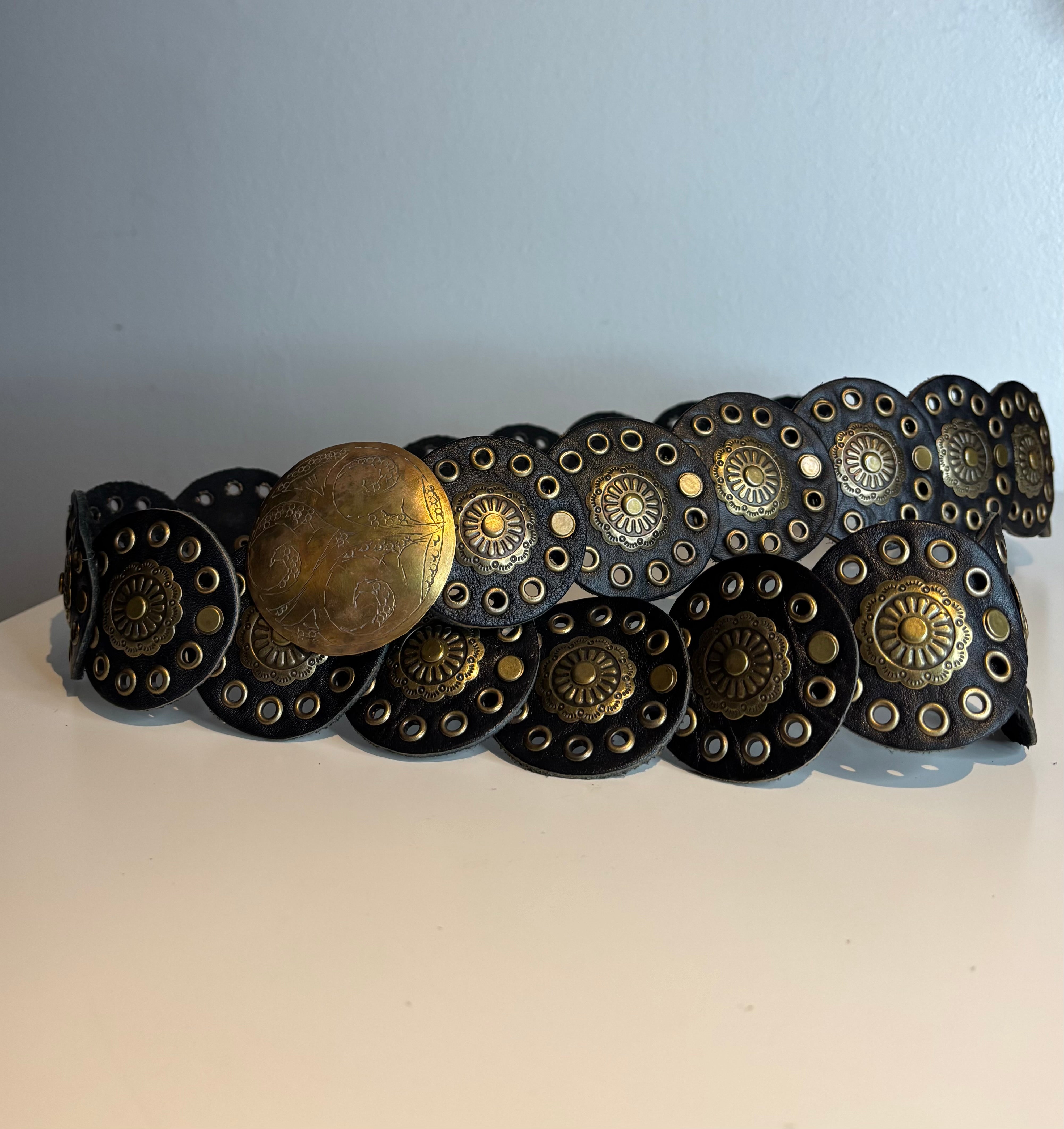 Ceinture en cuir noire