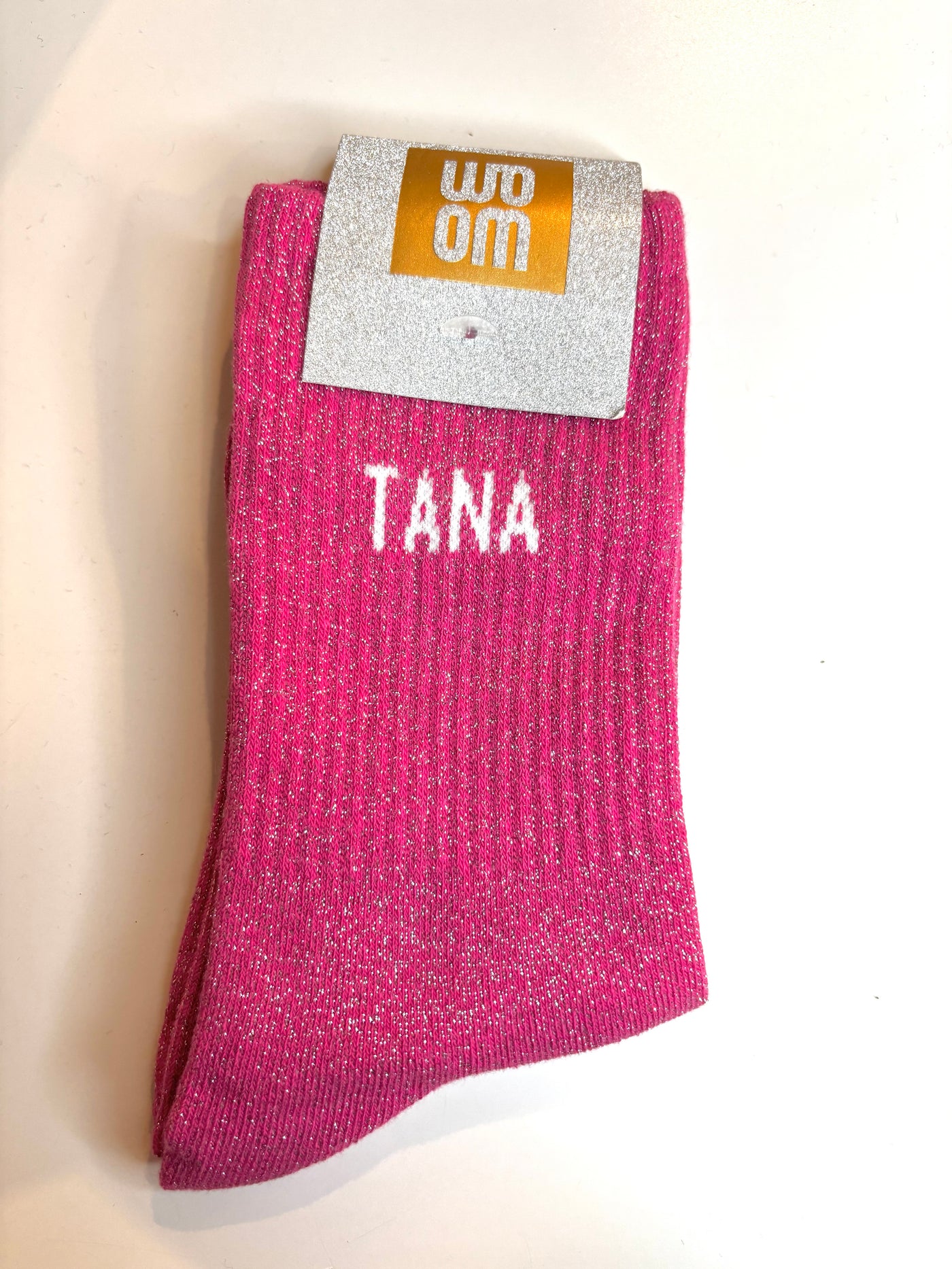 Chaussettes à paillettes tana - fuschia
