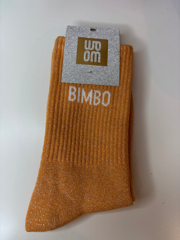 Chaussettes à paillettes orange - bimbo