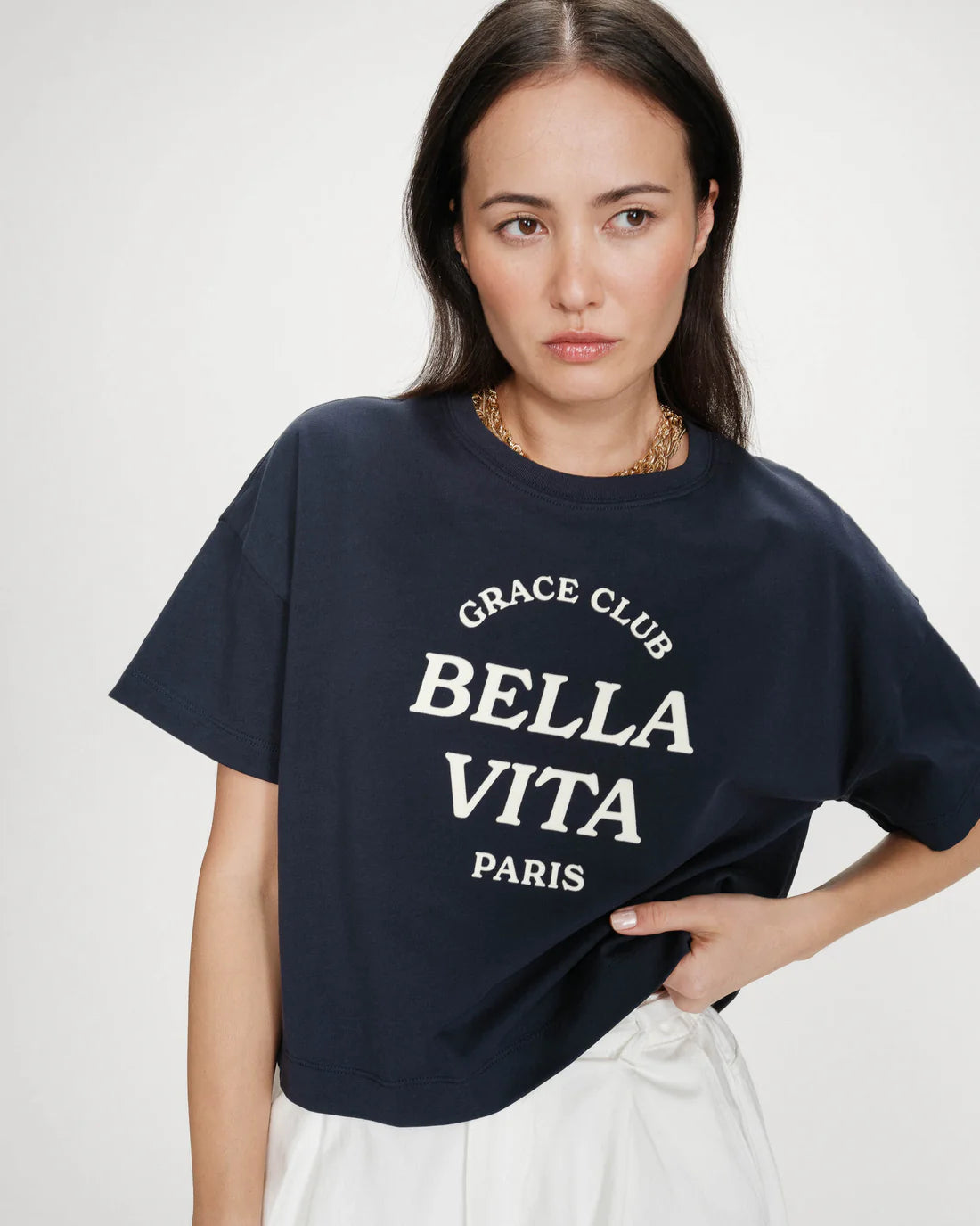 T-shirt oversize bleu Voss