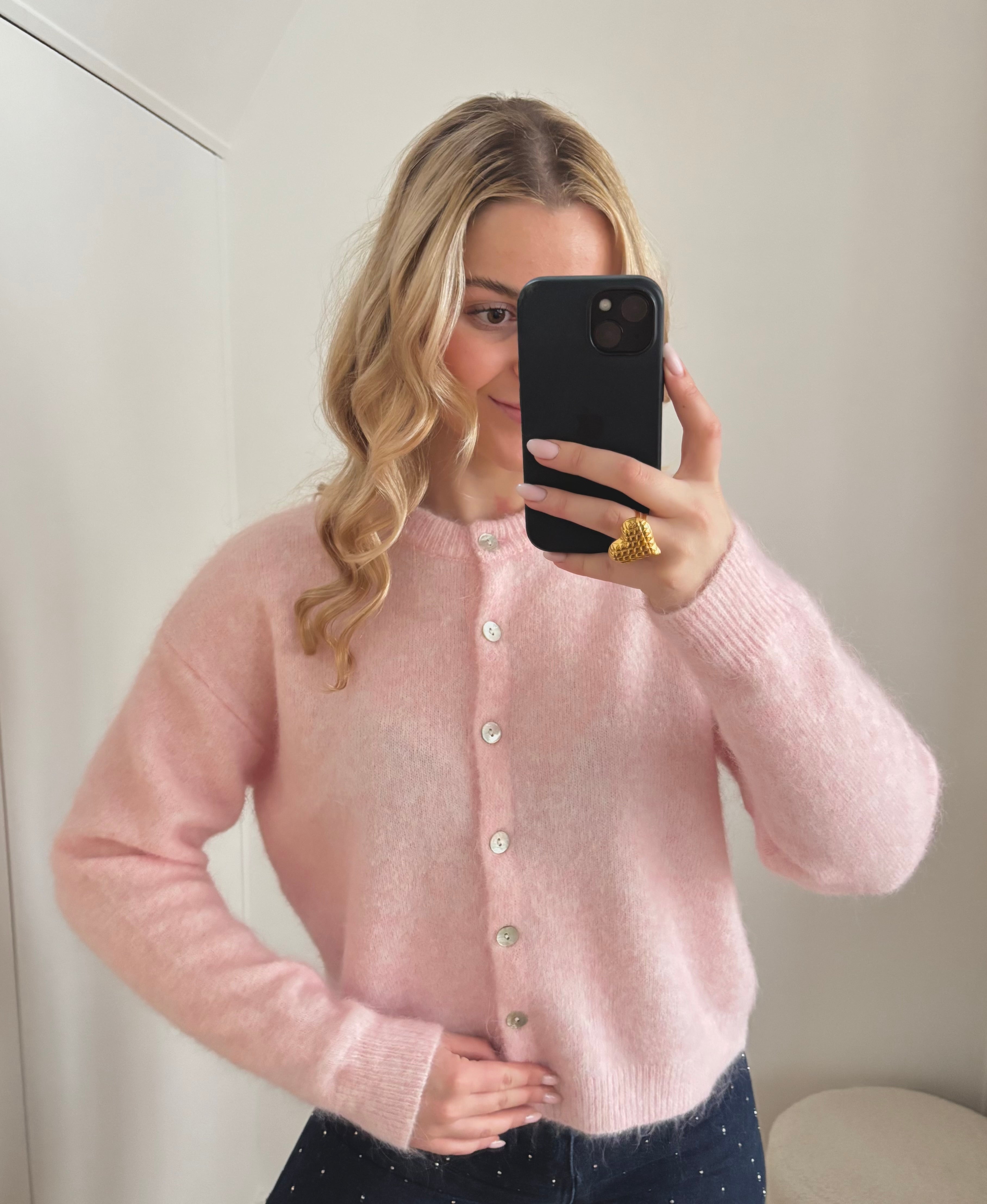 Gilet rose tout doux