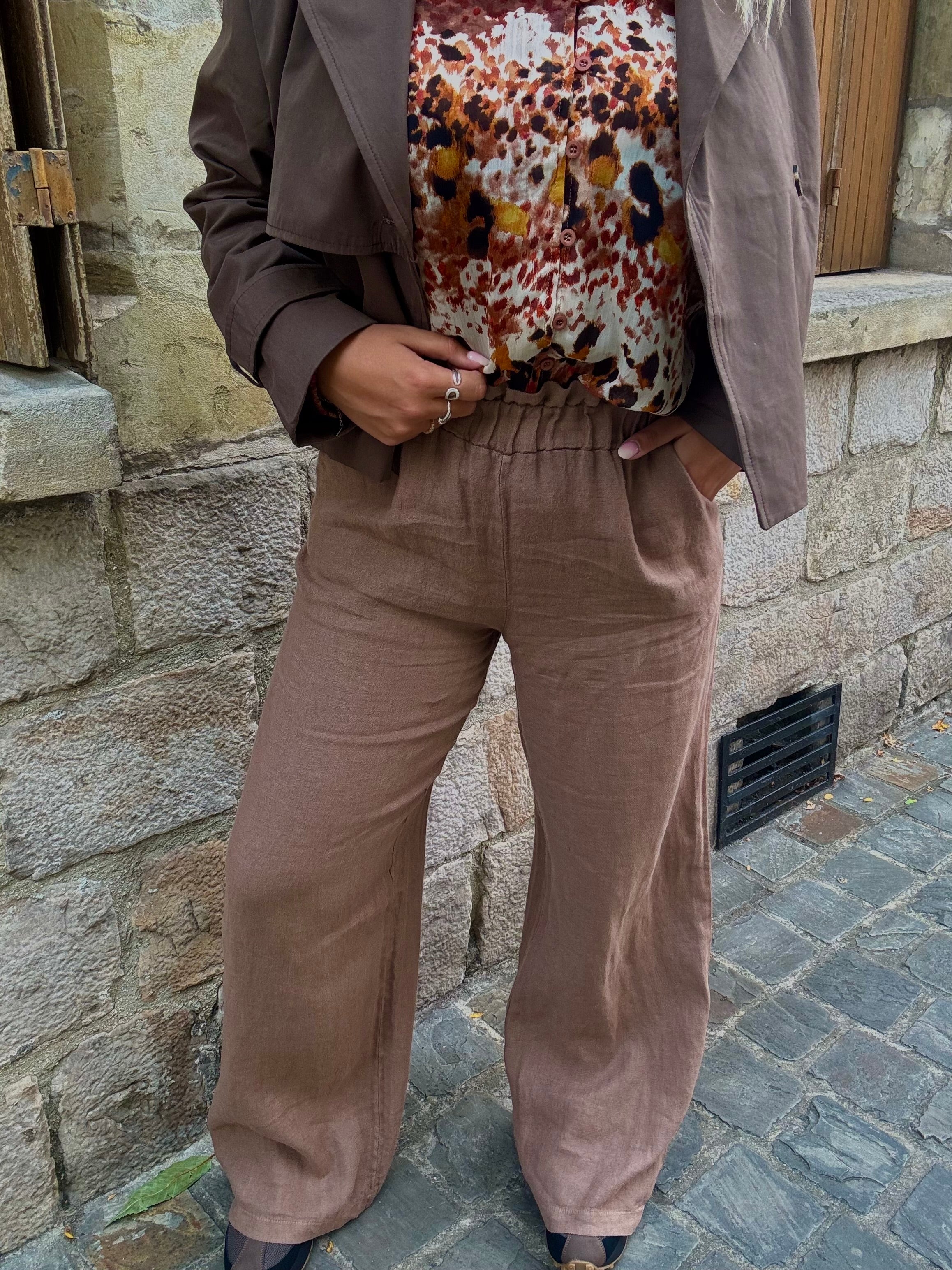 Pantalon marron doux