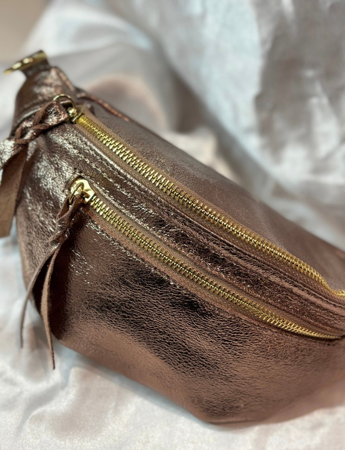 Sac banane bronze irisé