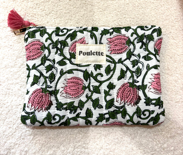 Pochette fleurs poulette