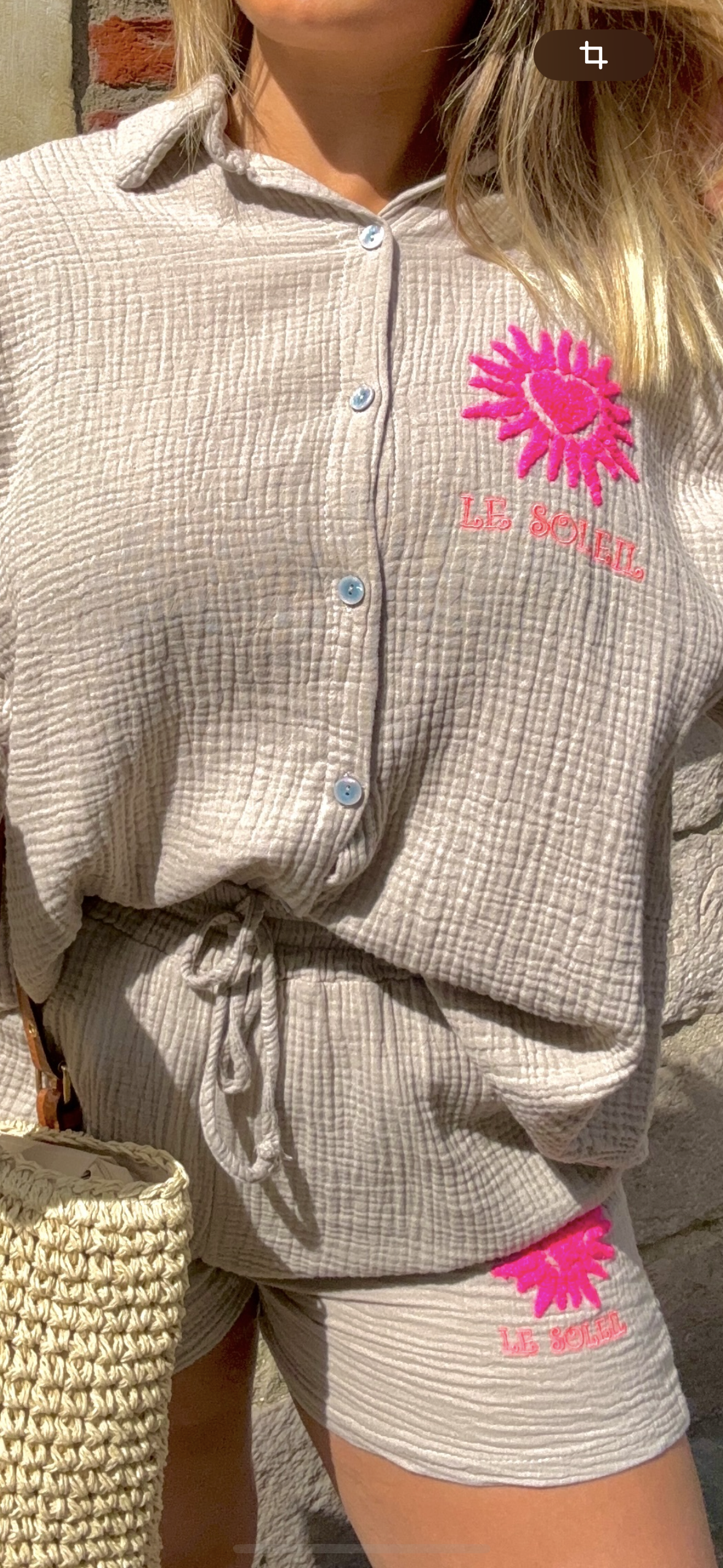 Short GRIS ELIA