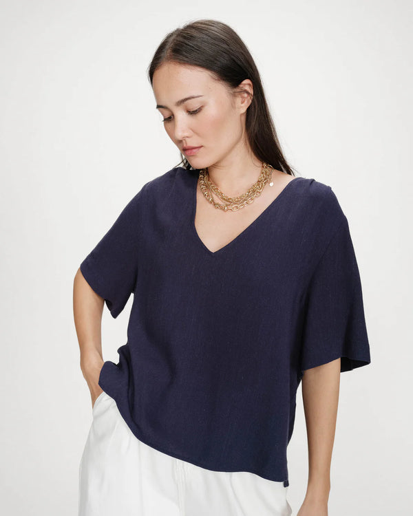T-shirt bleu Violon