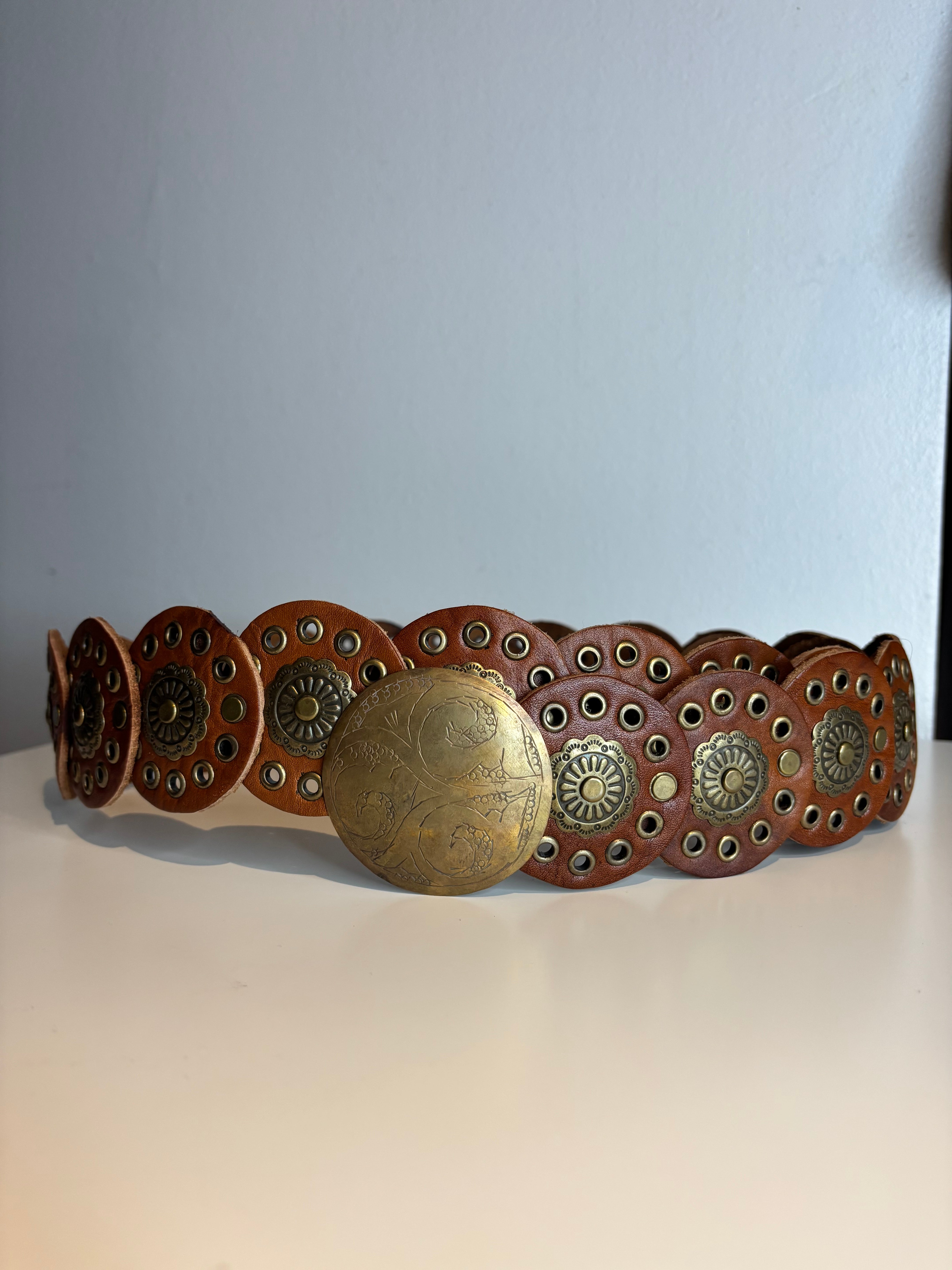 Ceinture en cuir marron