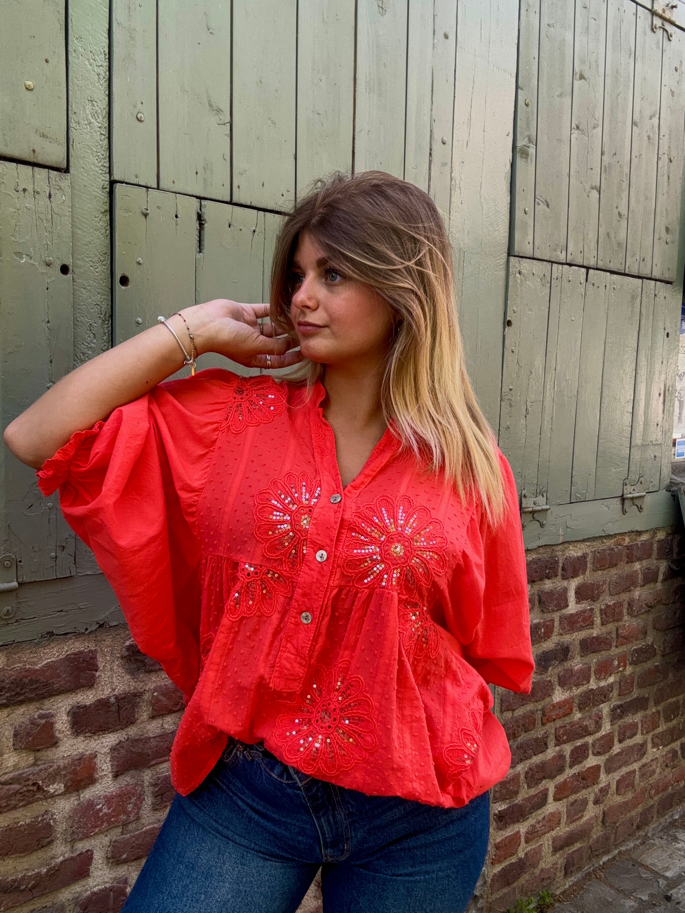 Blouse orange