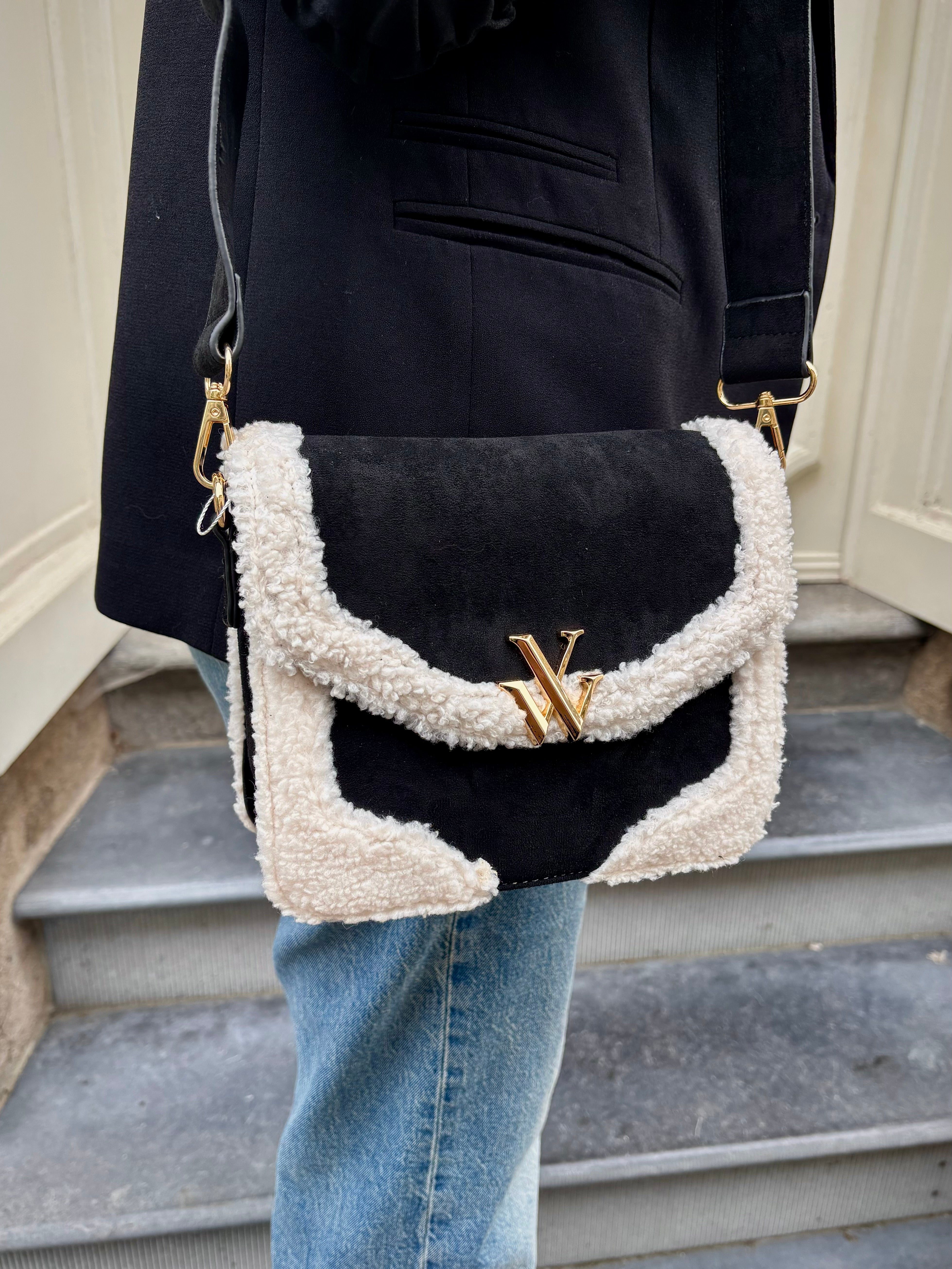 Sac Evelyn noir et blanc Vanessa Wu