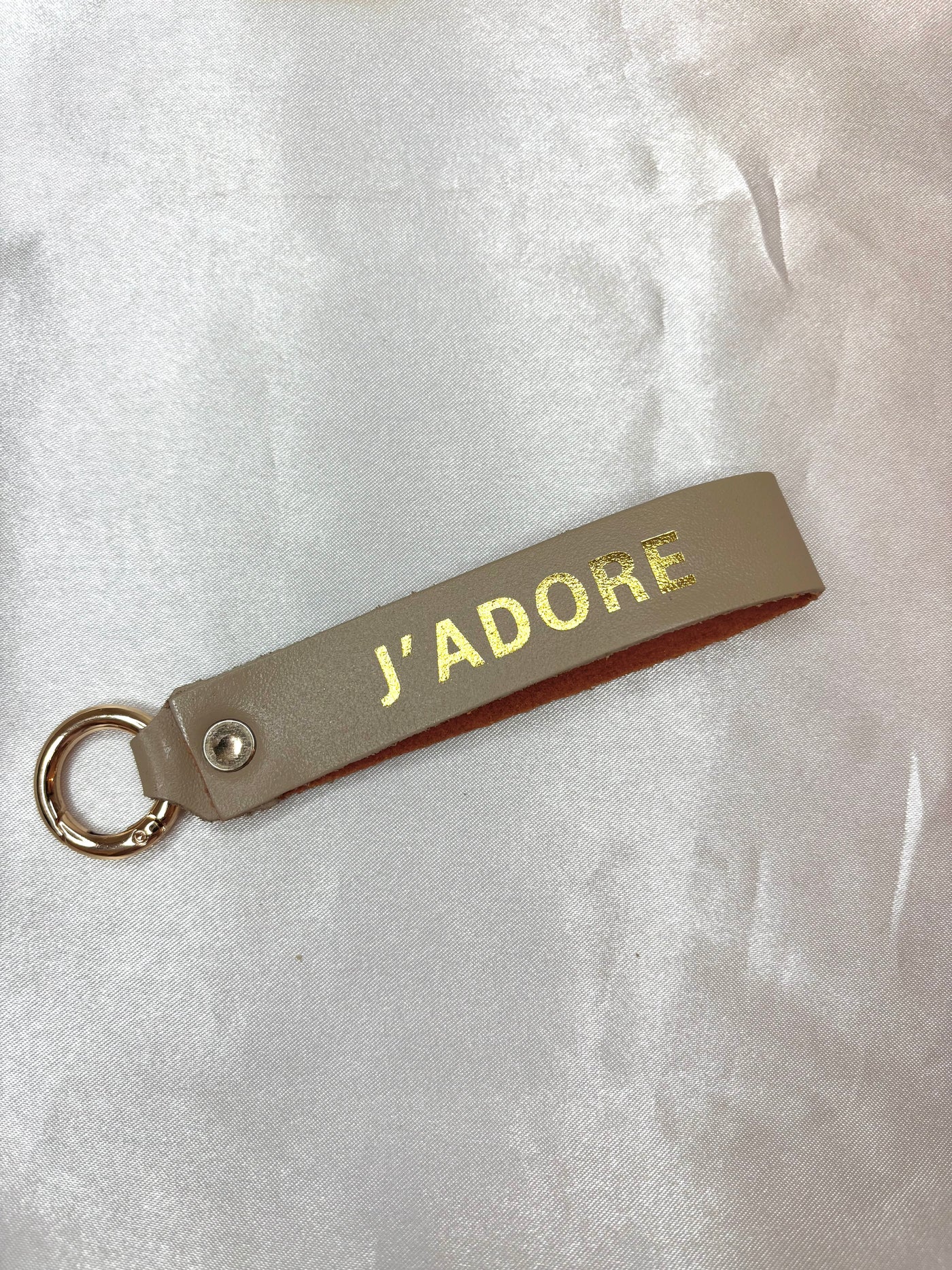 Porte clé j’adore taupe