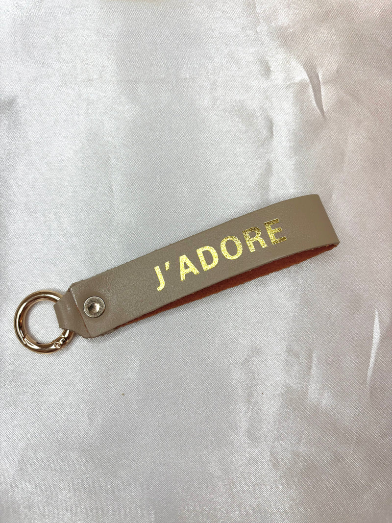 Porte clé j’adore taupe