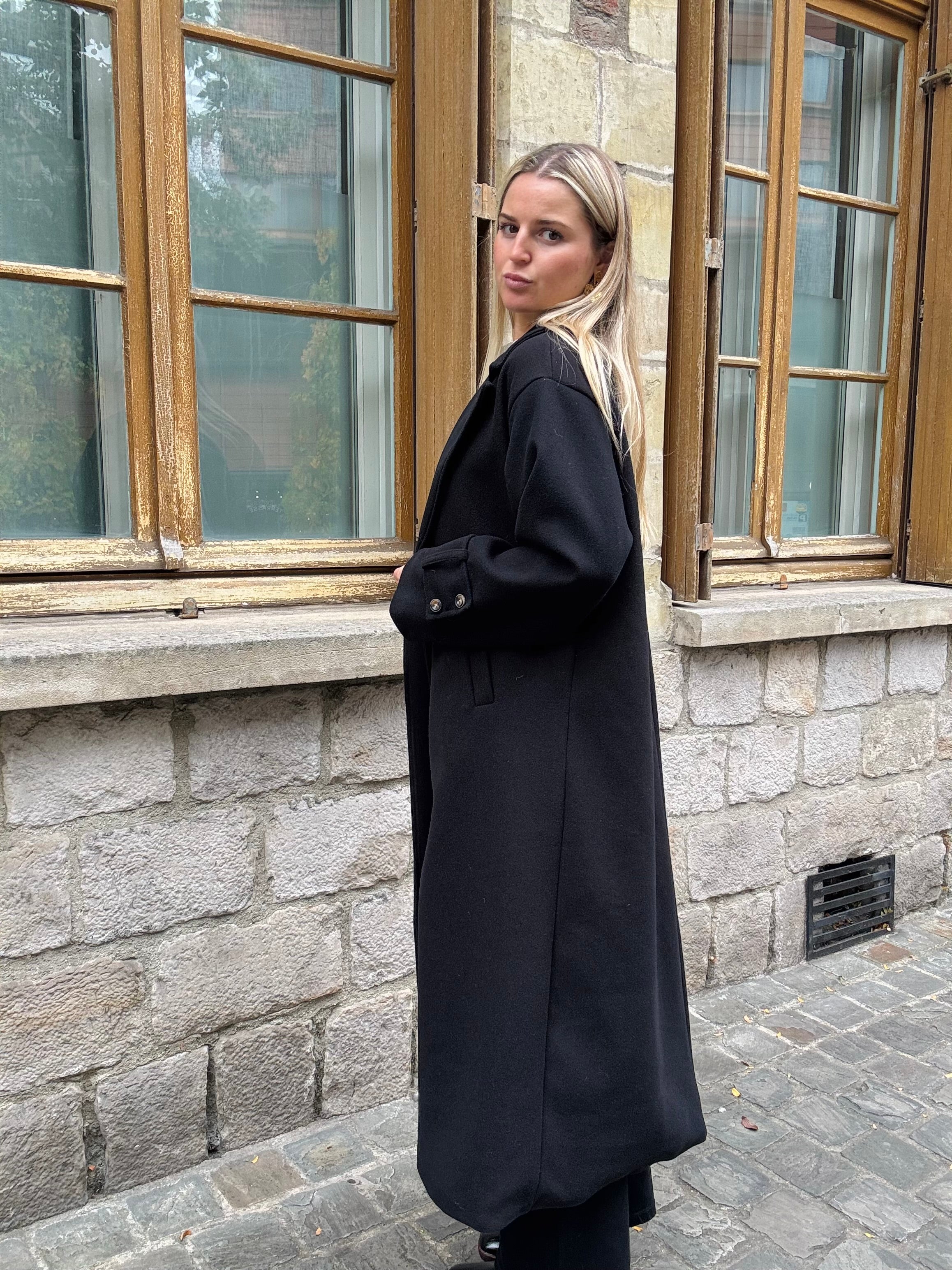 Manteau Noir Oversize