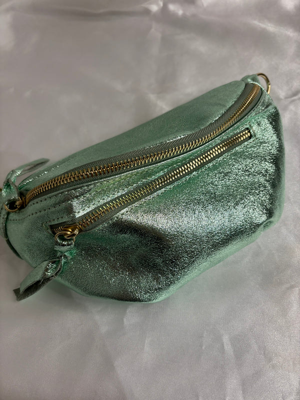 Sac banane vert irisé